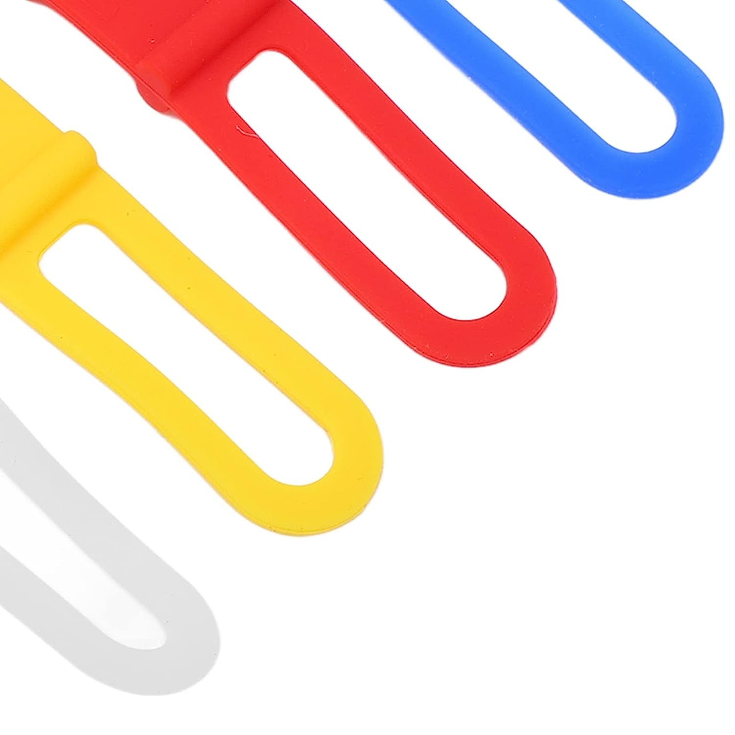 Bike Silicone Band, Bright Color Flashlight Handlebar Mount Band Multi Purpose anti Slip Soft 5Pcs for Folding Bike  Tgoon   