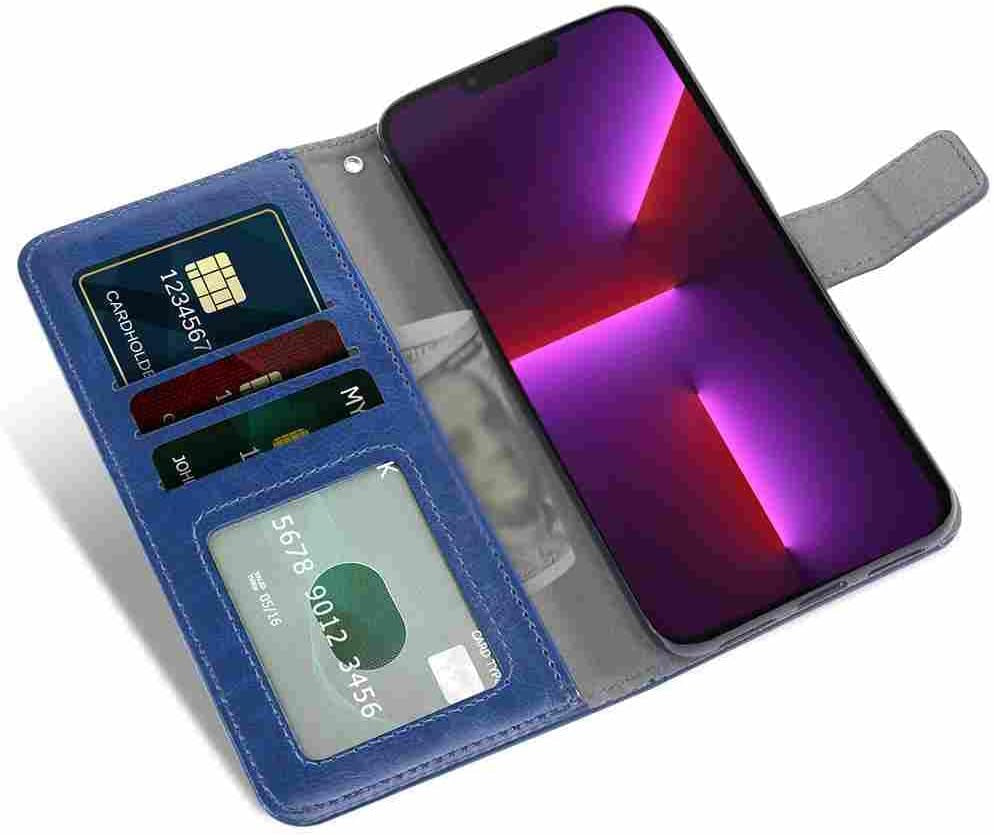 DIIGON Phone Cover Wallet Folio Case for LG V30, Premium PU Leather Slim Fit Cover for LG V30, 1 Photo Frame Slot, Comfortable, Blue  DIIGON   