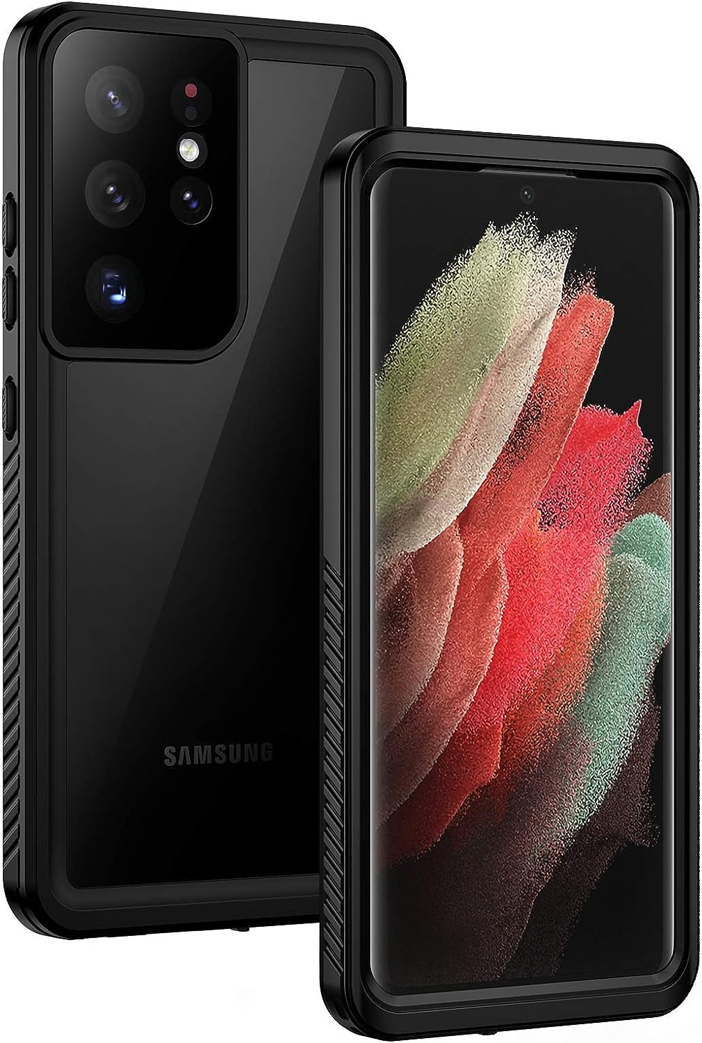 Lanhiem Samsung Galaxy S21 Ultra Case, IP68 Waterproof Dustproof, Built-In Screen Protector, Rugged Full Body Shockproof Protective Phone Cover for Galaxy S21 Ultra 5G 6.8 Inch, Black  Lanhiem   