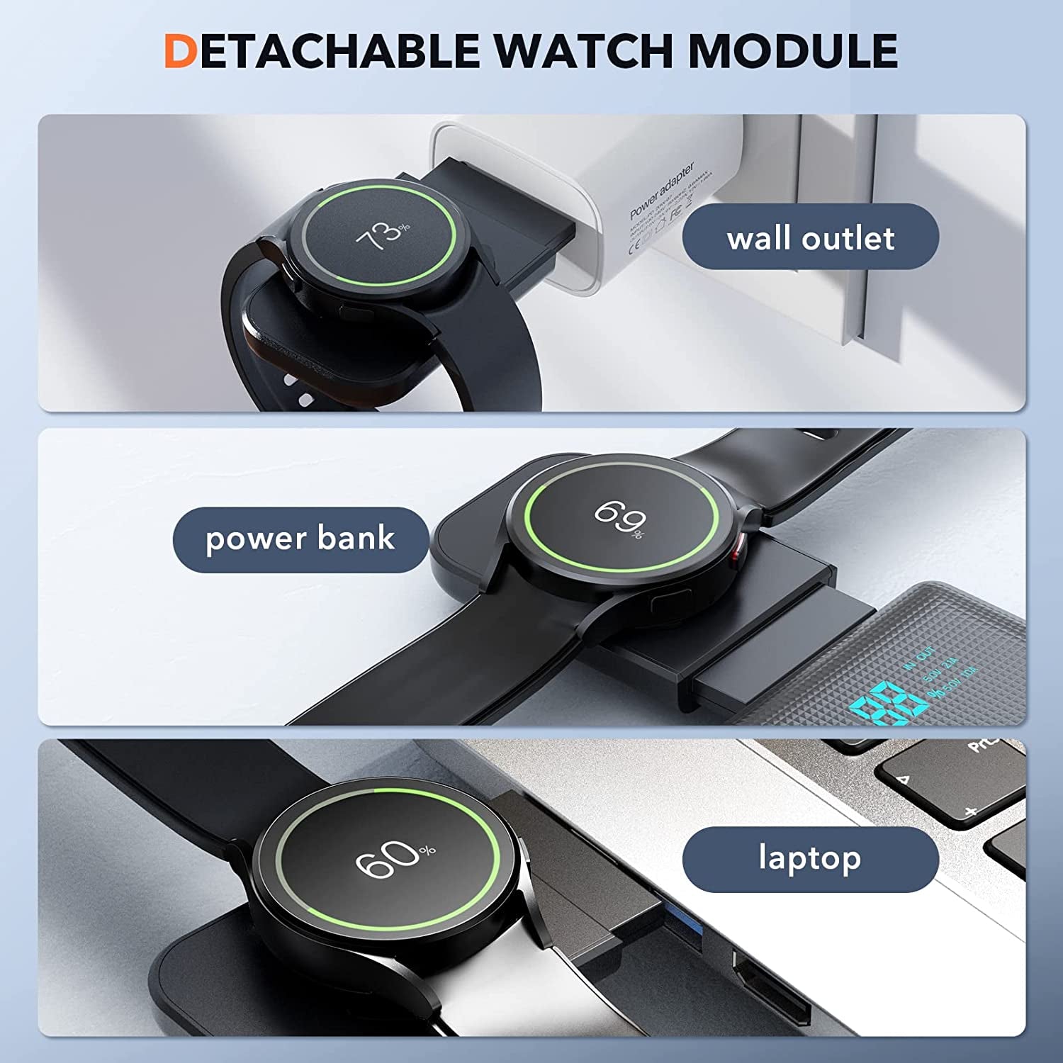 LK Wireless Charging Station for Samsung - 3 in 1 Wireless Charger Compatible for Samsung S23 Ultra plus S22 S21 S20 Note20 Z Flip 4/3 Z Fold,Galaxy Watch 5/5 Pro/4/3 Galaxy Buds  Shenzhen Smacat Electronic Technology Co.,Ltd   