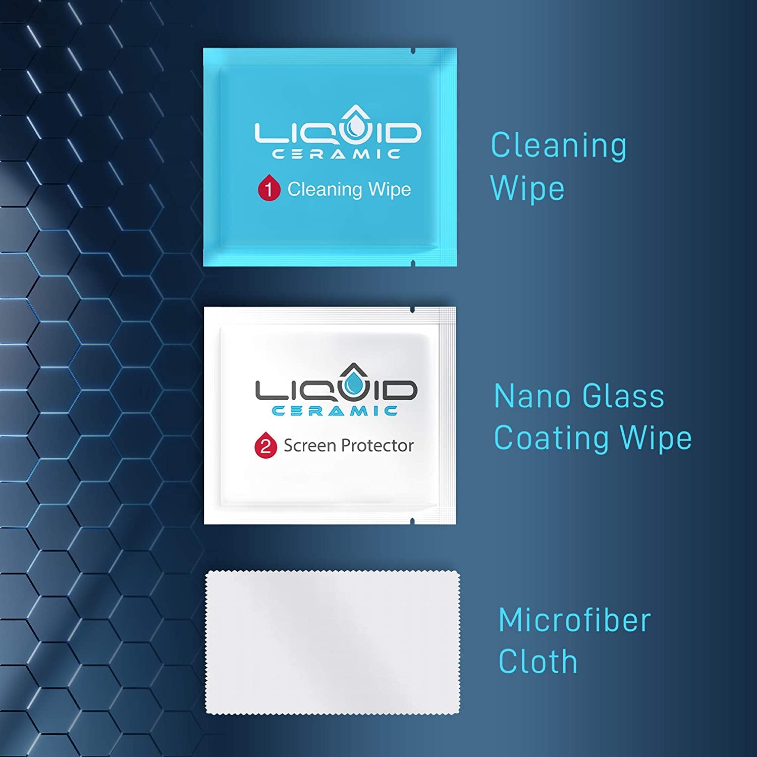 LIQUID CERAMIC Glass Screen Protector with $300 Coverage | Wipe on Scratch and Shatter Resistant Nano Protection for All Phones Tablets and Smart Watches - Universal Fit  LIQUID CERAMIC   
