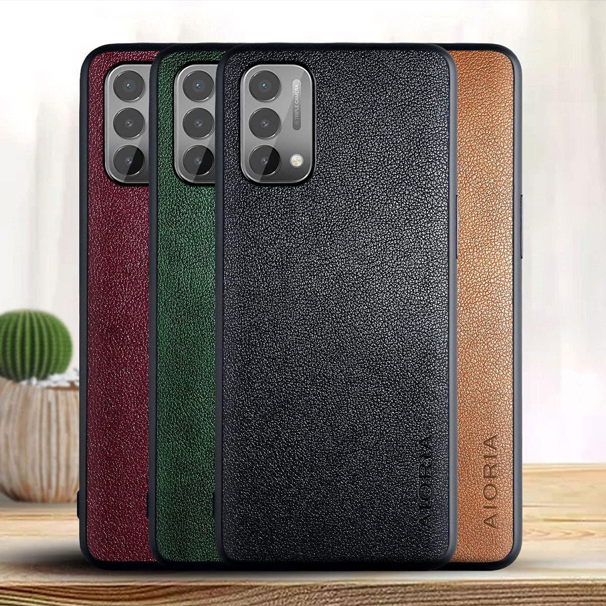 Aioria for Oneplus Nord N200 5G Case, 6.49 Inch Premium PU Leather Phone Cover Retro Design Full Protective Case for Oneplus Nord N200 5G (Gray)  Aioria   