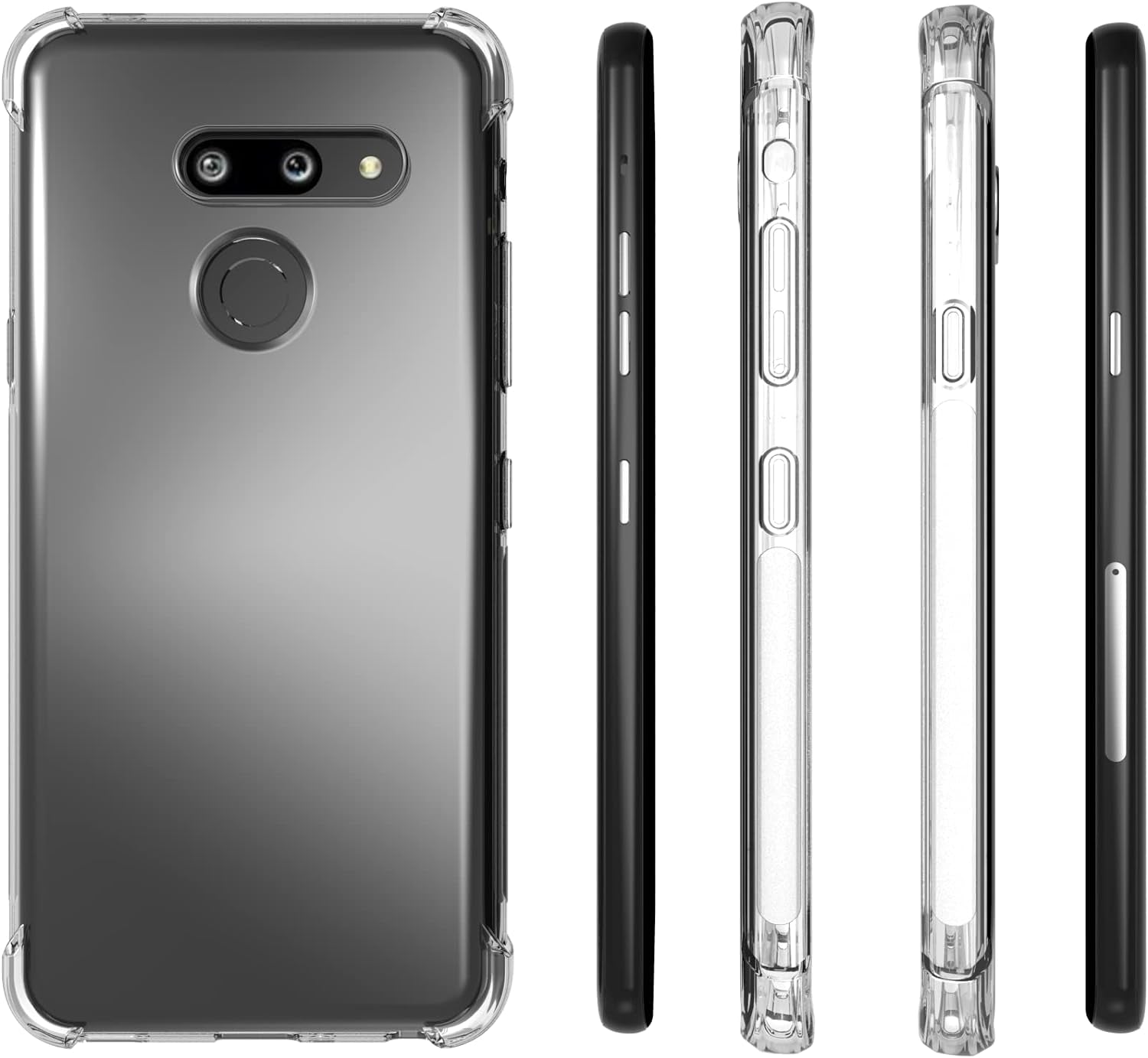 USTIYA Case for LG G8 Thinq Clear TPU Four Corners Protective Cover Transparent Soft  Shenzhen Jinyi Technology Co., Ltd.   