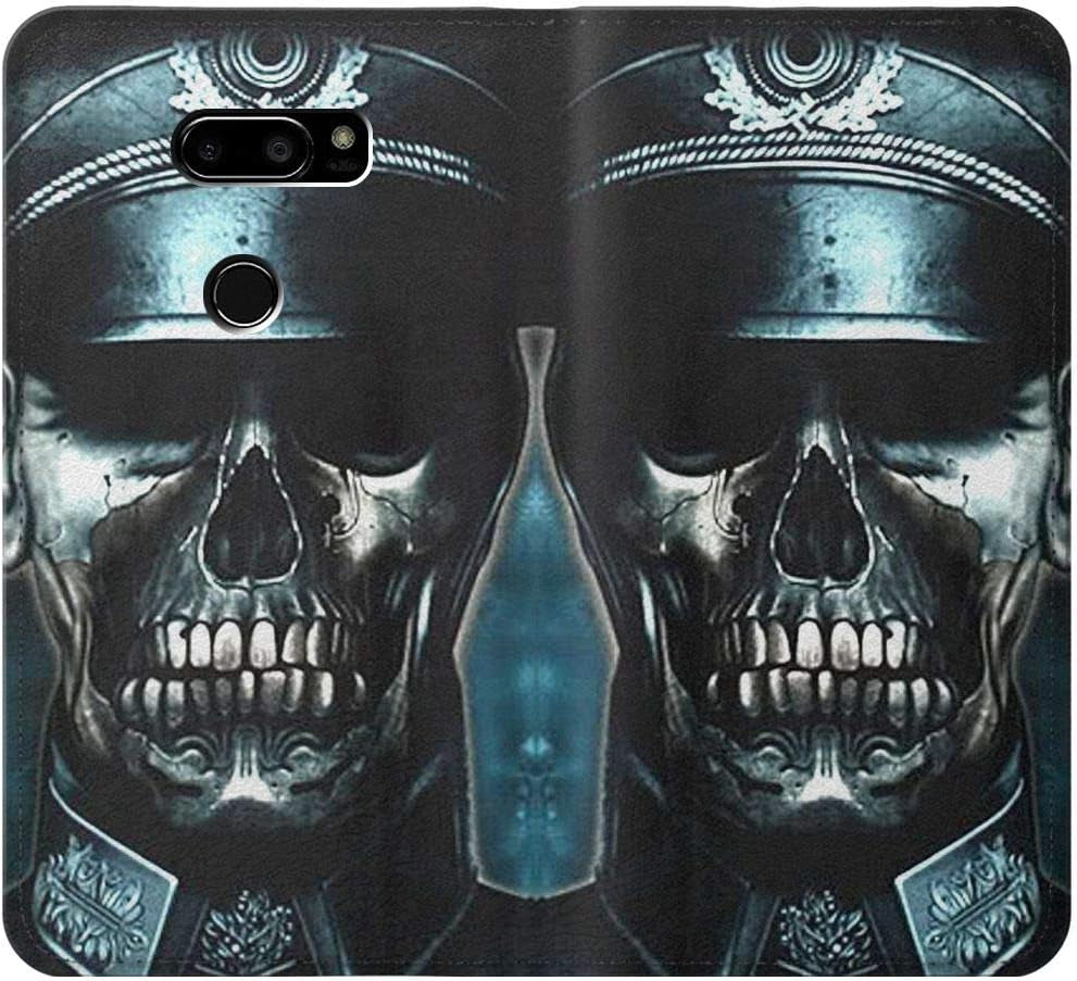 RW0754 Skull Soldier Zombie PU Leather Flip Case Cover for LG V30, LG V30 Plus, LG V30S Thinq, LG V35, LG V35 Thinq  jjphonecase   