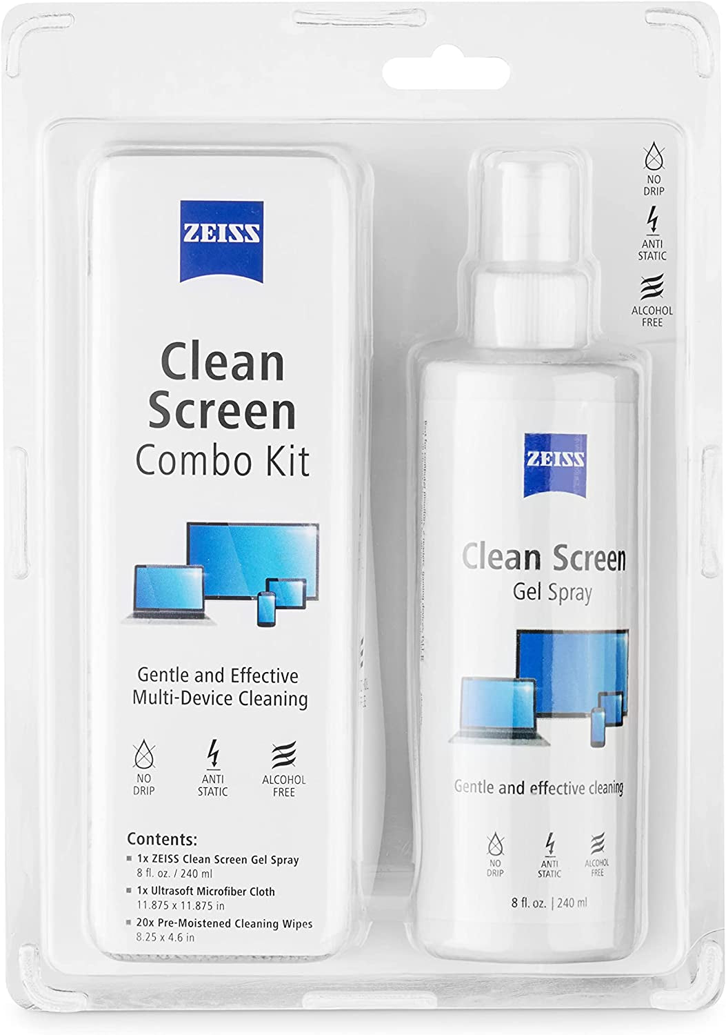 ZEISS Screen Cleaning Combo Kit for Computers, Phones, Televisions and More  Zeiss   