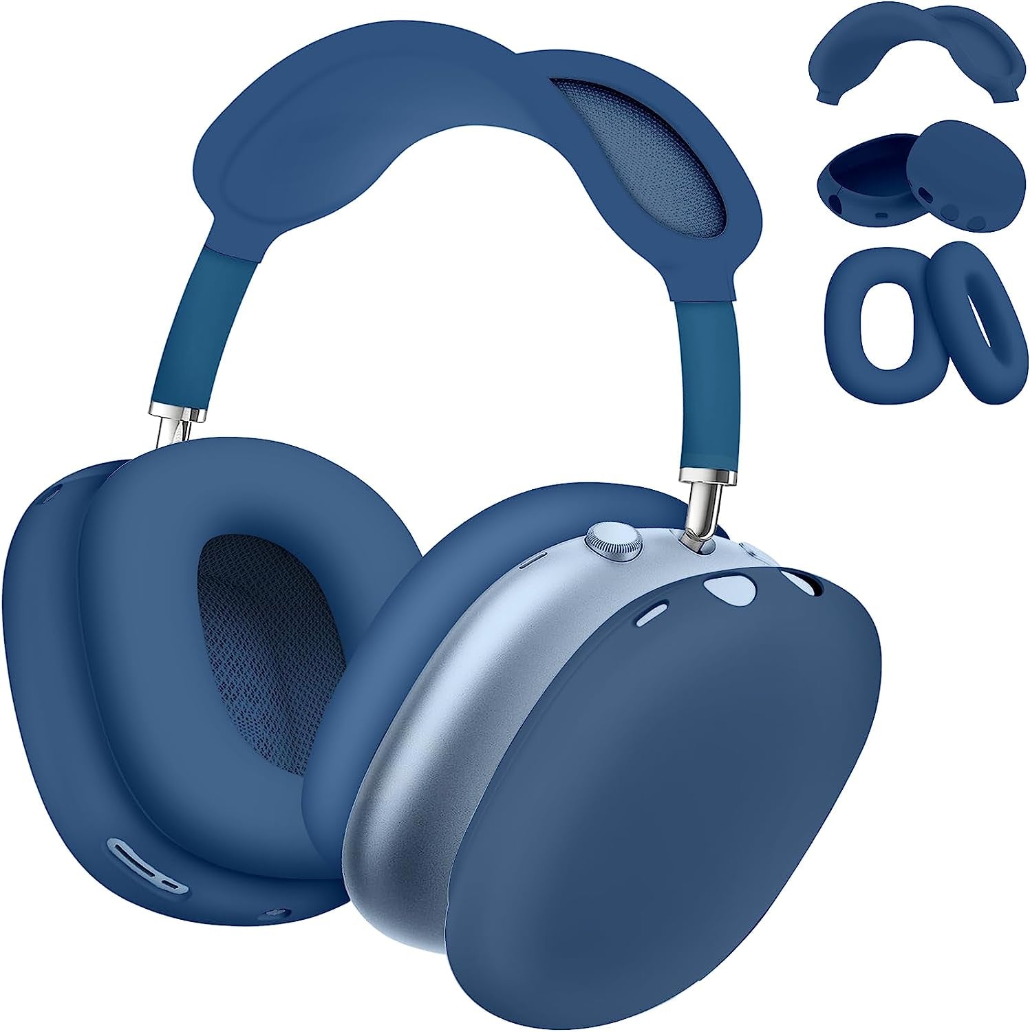 Vsagier Silicone Case for Airpods Max Headphones, Scratch-Resistant Earcup Caps and Headband Cover for Airpods Max, Airpods Max Accessory Skin Case,(Light Pink)  Vsagier G-Blue plus  