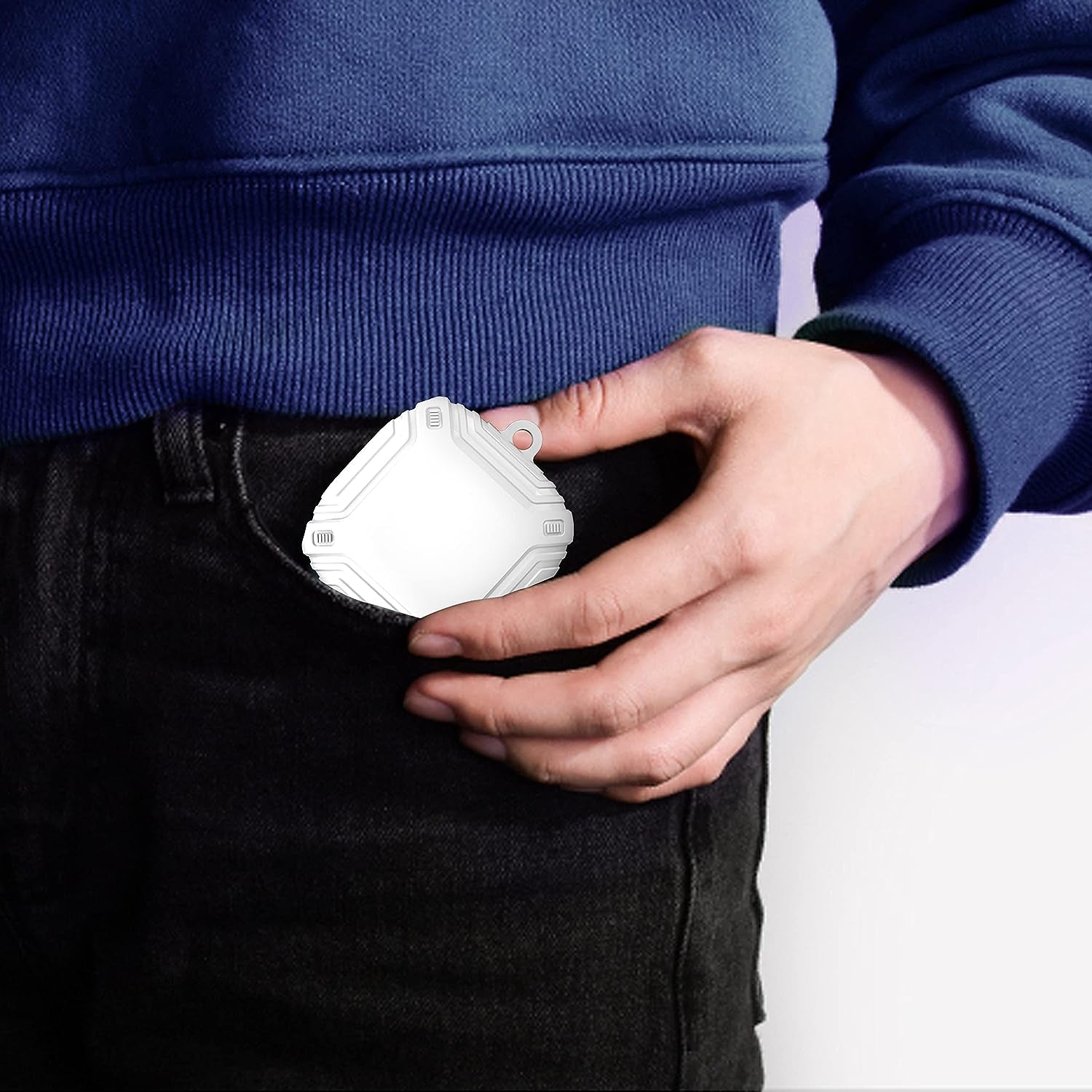 Valkit Compatible Beats Fit Pro Case Cover, Full Body Shockproof Military Shell Cool Protective Cover Skin with Keychain Men Women for New Beats Fit Pro Earbuds 2021, White  VKT   