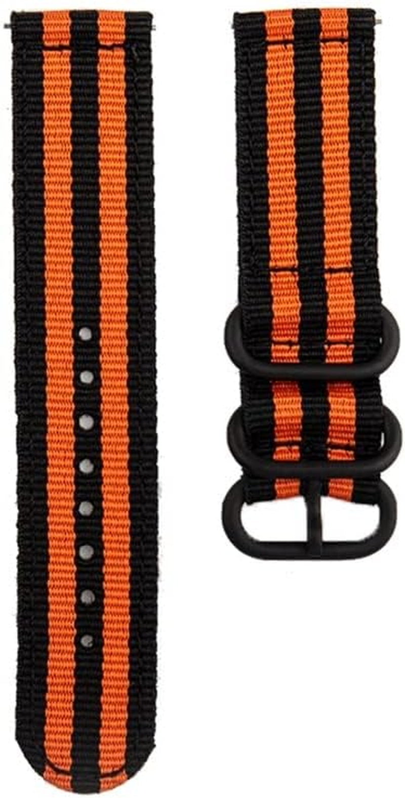 GUMMMY 18MM 20MM 22MM Nylon Watch Strap for Garmin Venu Garminmove 3 Garmin Active S Vivoactive 4 4S Smart Wristband Quick Release Band  GUMMMY Black orange 18mm 
