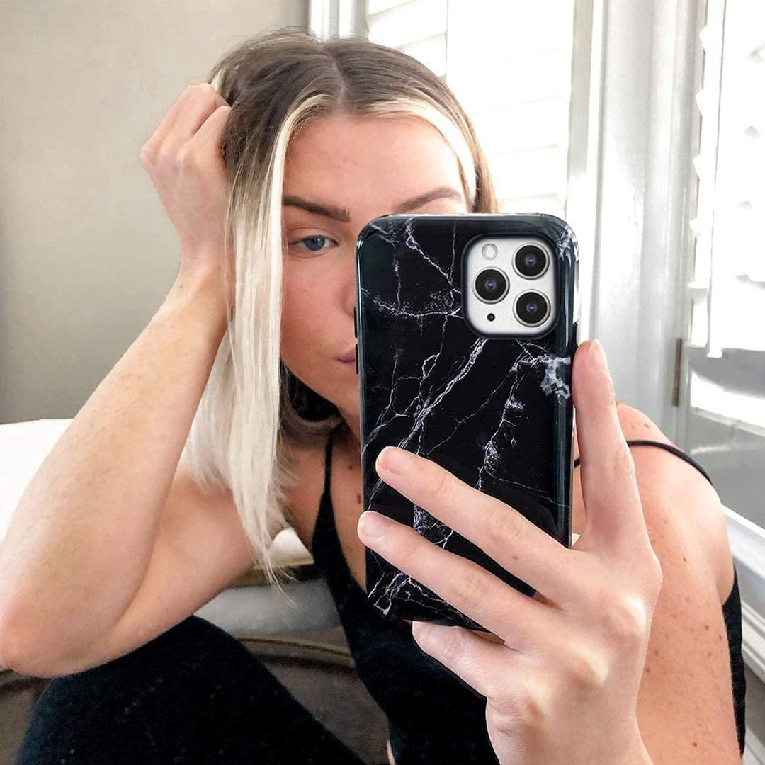 Velvet Caviar Designed for Iphone 14 Case Black Marble [10Ft Drop Tested] Compatible with Magsafe - Protective Microfiber Lining  Velvet Caviar   