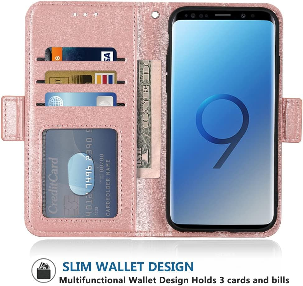 FDCWTSH Compatible with LG G7 Thinq Wallet Case Wrist Strap Lanyard Leather Flip Card Holder Stand Cell Phone Cover for LGG7 One G 7 plus LG7 Fit Lg7Thinq 7G Thin Q G7+ G7Thinq Lgg7Thinq Men Rose Gold  FDCWTSH   