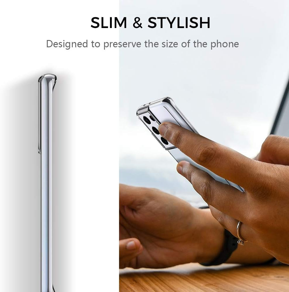 Aeska TPU for Samsung Galaxy S21 Ultra Case Clear, Ultra [Slim Thin] Flexible Clear TPU [Scratch-Resistant] Gel Rubber Soft Silicone Protective Phone Case Cover for Galaxy S21 Ultra 5G (Clear)  Aeska   