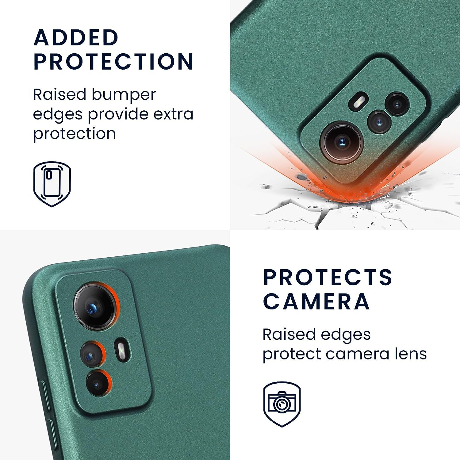 Kwmobile Case Compatible with Xiaomi Redmi Note 12S Case -Soft TPU Back Phone Cover - with Metallic Look - Metallic Teal  KW-Commerce   