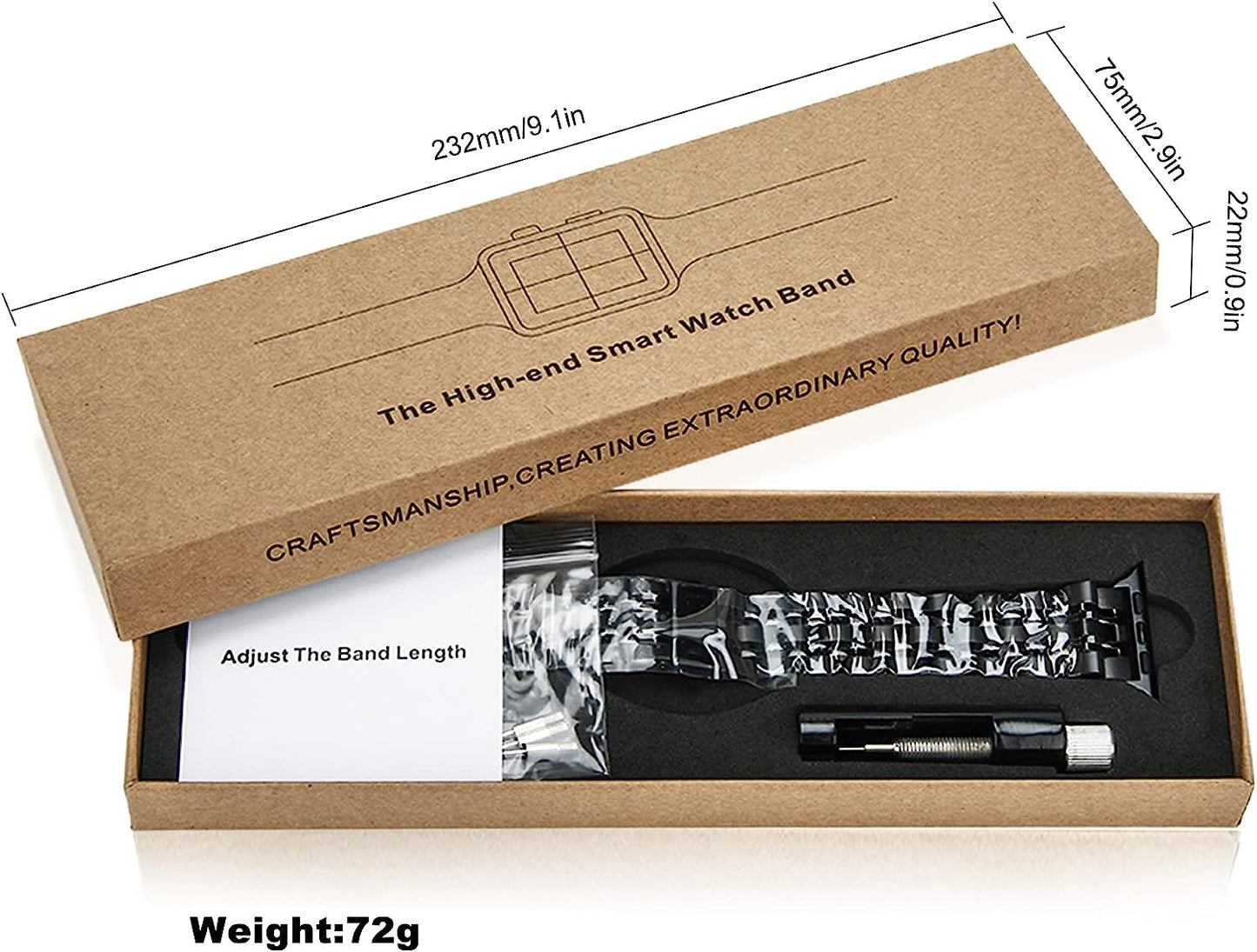 Stainless Steel Watch Band Compatible with Apple Watch Bands 42Mm 44Mm with Stainless Steel Buckle, Replacement Wristband Strap for Women Men  ENFAN   