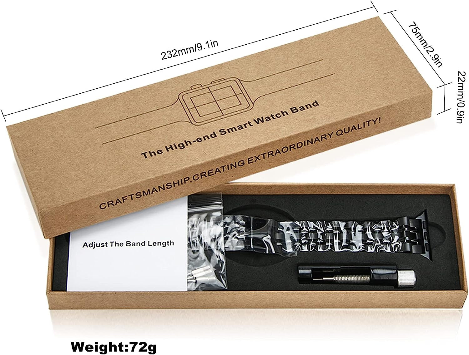 Stainless Steel Watch Band Compatible with Apple Watch Bands 42Mm 44Mm with Stainless Steel Buckle, Replacement Wristband Strap for Women Men  ENFAN   