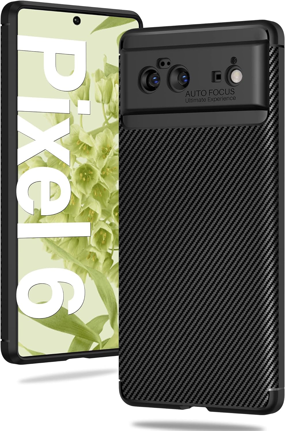 Vakoo Google Pixel 6 Pro Case (6.71-Inch), Soft TPU Series Anti-Fingerprint Anti-Scratch Protective Phone Case for Google Pixel 6 Pro (6.71 Inches, 2021) - Matte Black  Vakoo Black-Google Pixel 6  