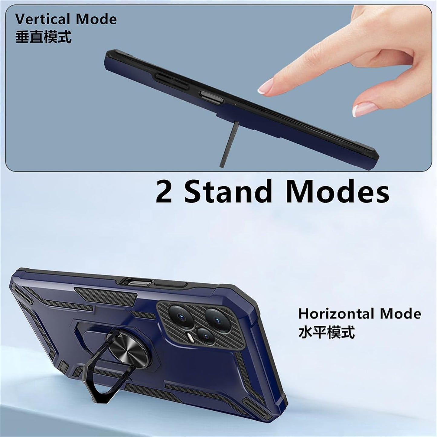 Ysnzaq Case for Xiaomi Redmi Note 12 Pro/Poco X5 Pro, Military Grade Rugged Shockproof Protective Phone Cover with Ring Magnetic Kickstand for Xiaomi Redmi Note 12 Pro/Poco X5 Pro LB Red  Ysnzaq   