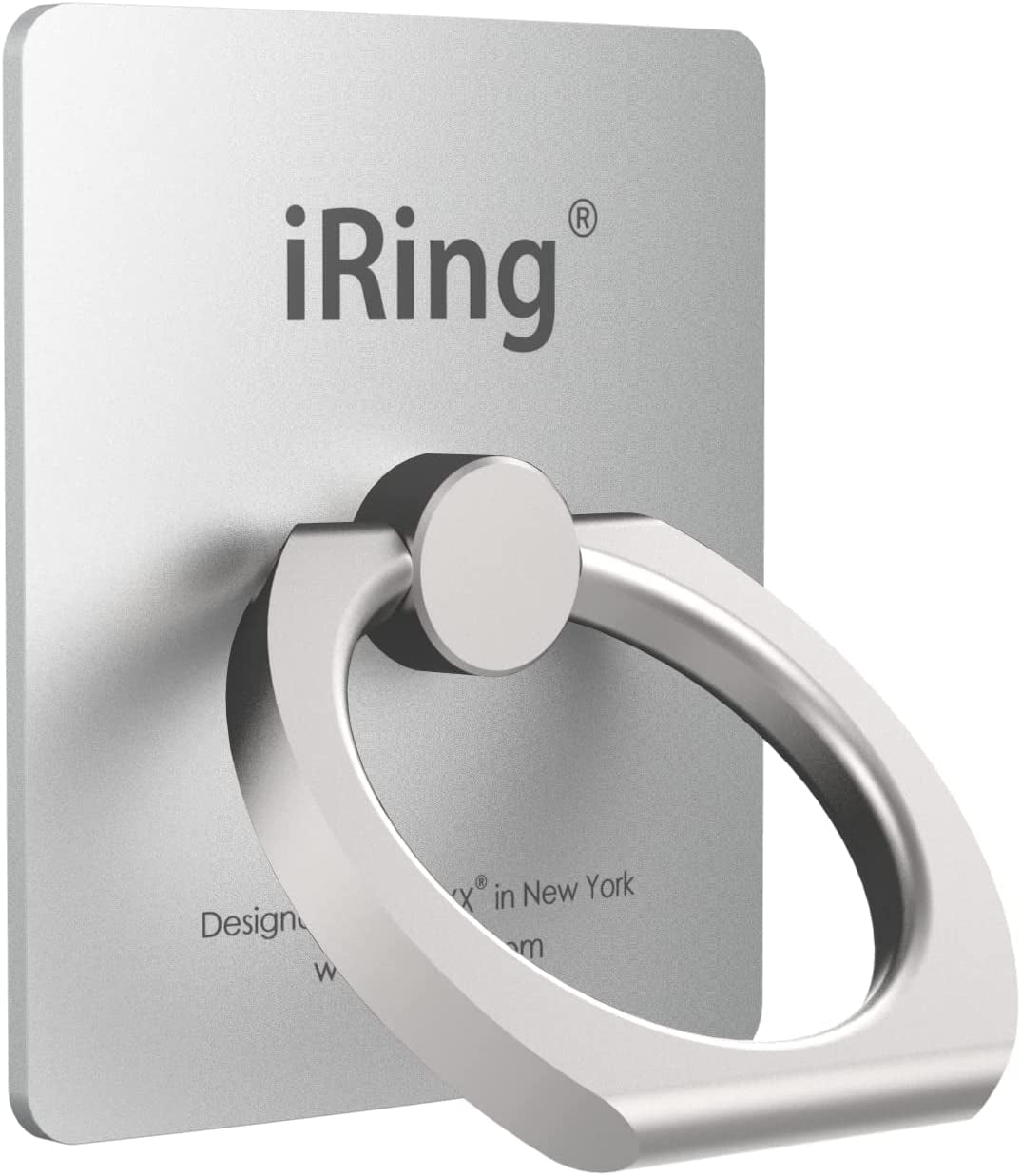 Iring Original, Made in Korea, Phone Ring Holder, Cell Phone Grip Stand, Compatible with Iphone, Galaxy, and Other Smartphones (Black)  AAUXX Korea Silver  