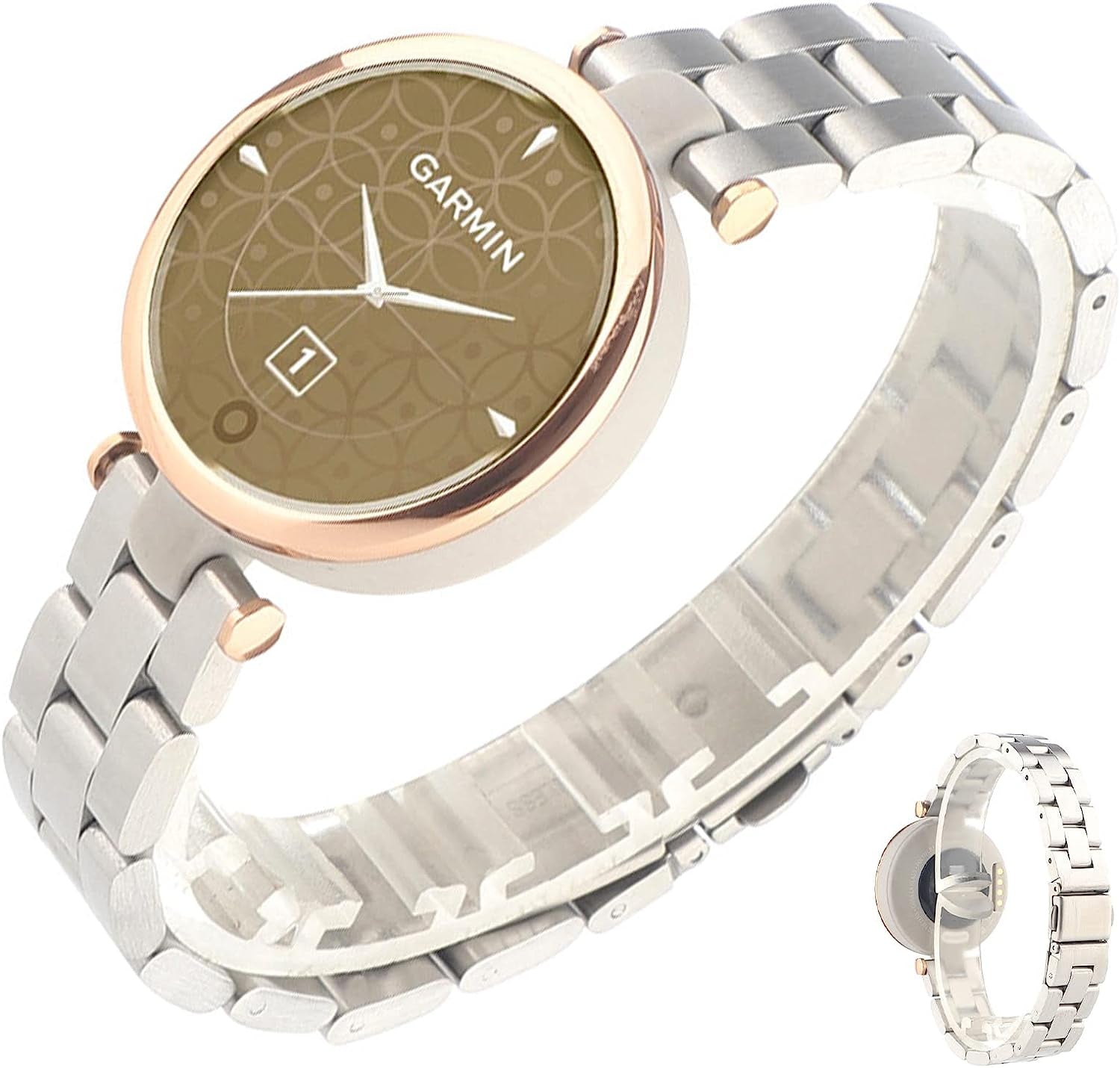 Miimall Metal Watch Band Compatible with Garmin Lily Watch, Stainless Steel Band Adjustable Wristband Replacement Men Women Metal Band Accessories Bracelet Fit for Garmin Lily Smartwatch  Miimall Silver  