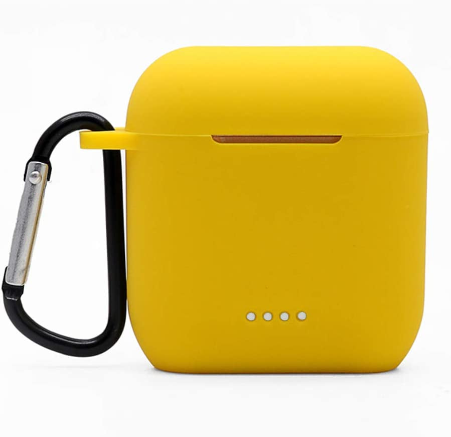 USSJ Protective Silicone Case Compatible with Tozo T6, Front LED Visible, Premium Accessory Shockproof Tozo T6 Case Cover with Keychain. (Pink)  USSJ Yellow  