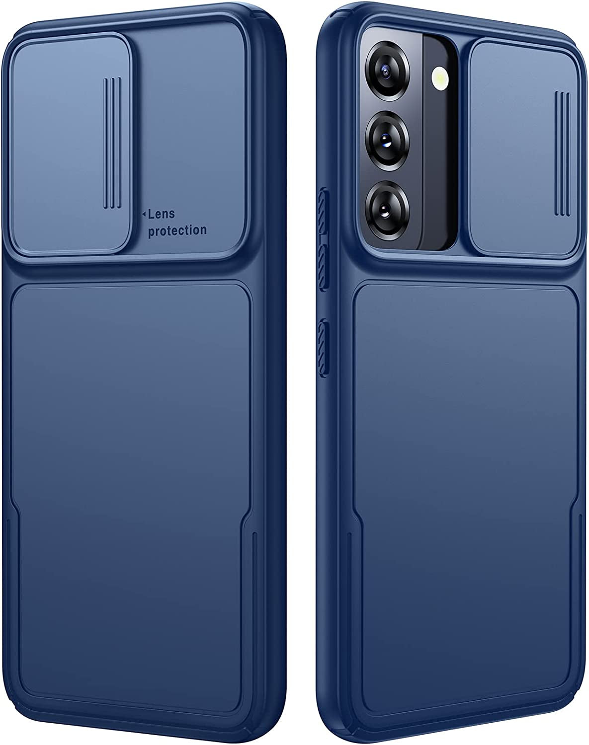 Simtect Designed for Samsung Galaxy S22 Case with Camera Cover [12FT Military Shockproof] [Airbag Protection] Slide Camera Cover Protection for Samsung Galaxy S22 Case 5G 6.1 Inch, Navy Blue  YSKWA   