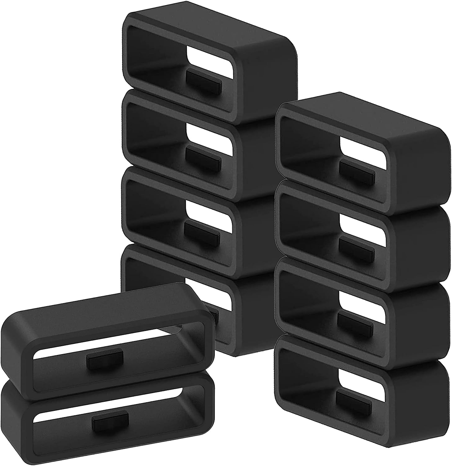 20Mm Security Loop Replacement Silicone Watch Band Clasp Clip Keeper Ring Loop Compatible with Garmin Vivoactive 3/ Forerunner 645 245/ Venu Sq/Vivomove/Fenix 6S/ Fenix 5S Band Keeper Holder  Hahace   