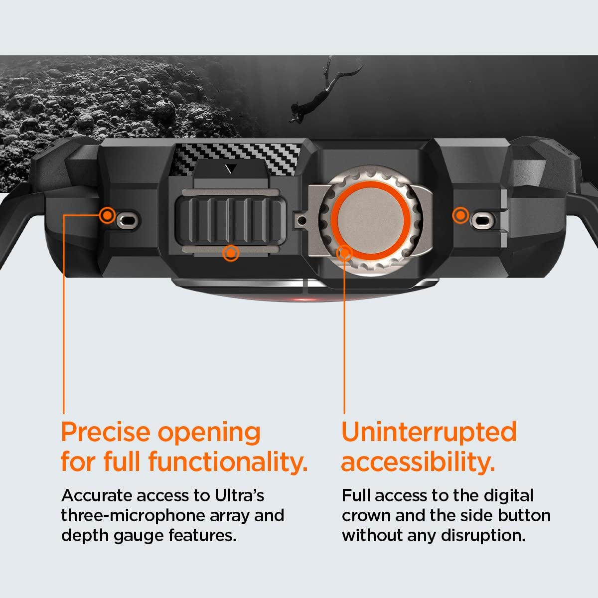 Spigen Rugged Armor Pro Designed for Apple Watch Ultra 49Mm Case with Band - Black  Spigen   