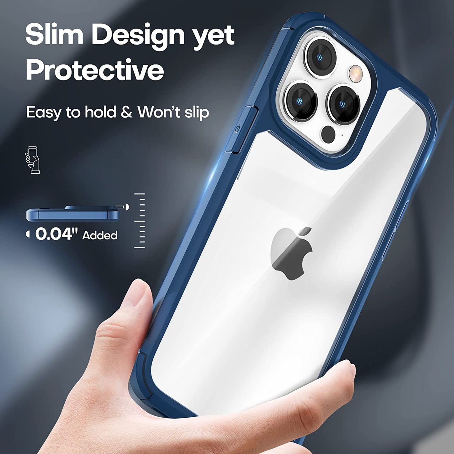 TAURI for Iphone 14 Pro Max Phone Case, [5 in 1] 1X Case [Not-Yellowing] 2X Tempered Glass Screen Protector + 2X Camera Lens Protector, [Military-Grade Drop Protection] Slim Phone Case 6.7 Inch-Blue  TAURI   