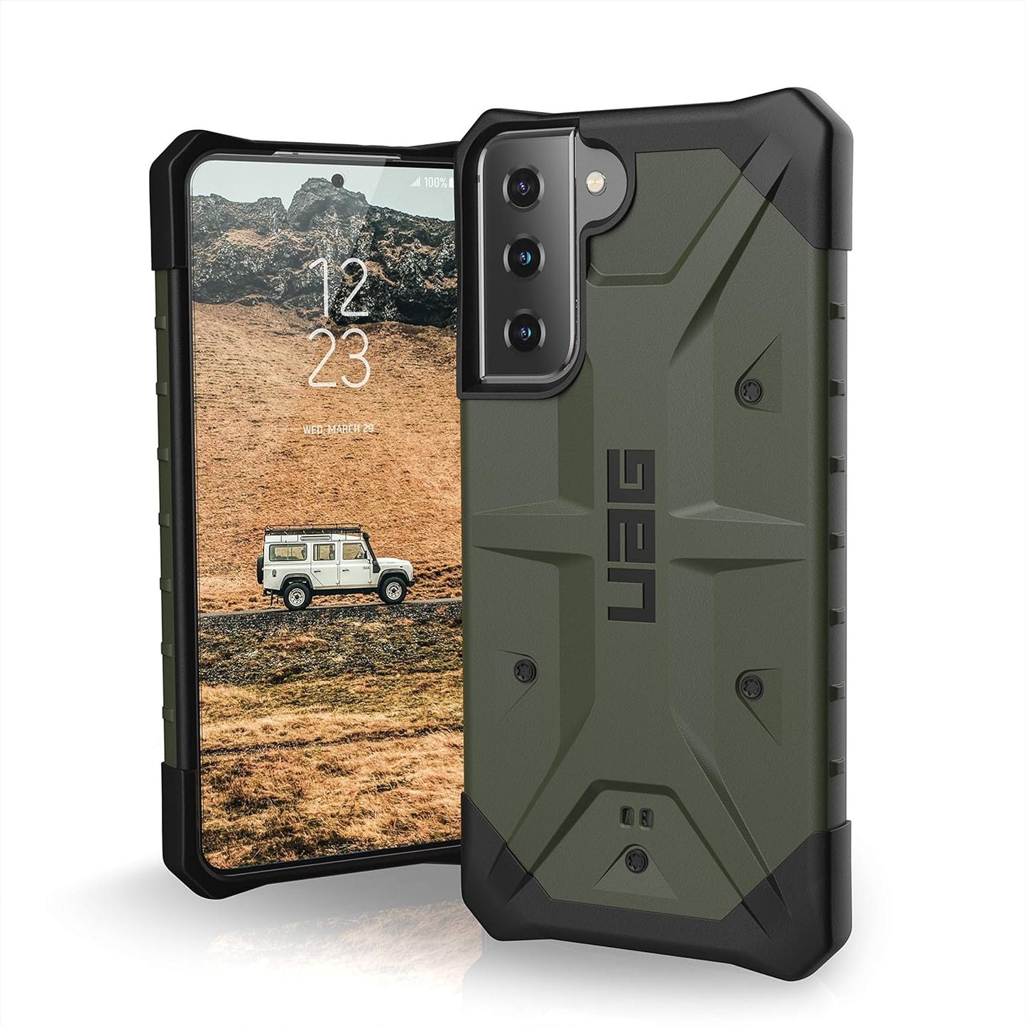 URBAN ARMOR GEAR UAG Designed for Samsung Galaxy S21 Case Black Rugged Lightweight Slim Shockproof Pathfinder Protective Cover, [6.2 Inch Screen]  Urban Armor Gear Pathfidner - Olive S21 5G 