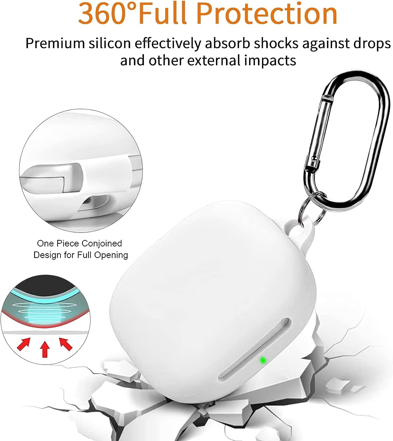 U.Ehome [4 in 1] for Beats Fit Pro Case Cover with Cleaner Kit&Replacement Eartips(S/M/L),Cover Compatible with Beats Fit Pro 2021 Earbuds Armor，Soft Silicone Beats Fit Pro Case with Keychain  U. EHome   