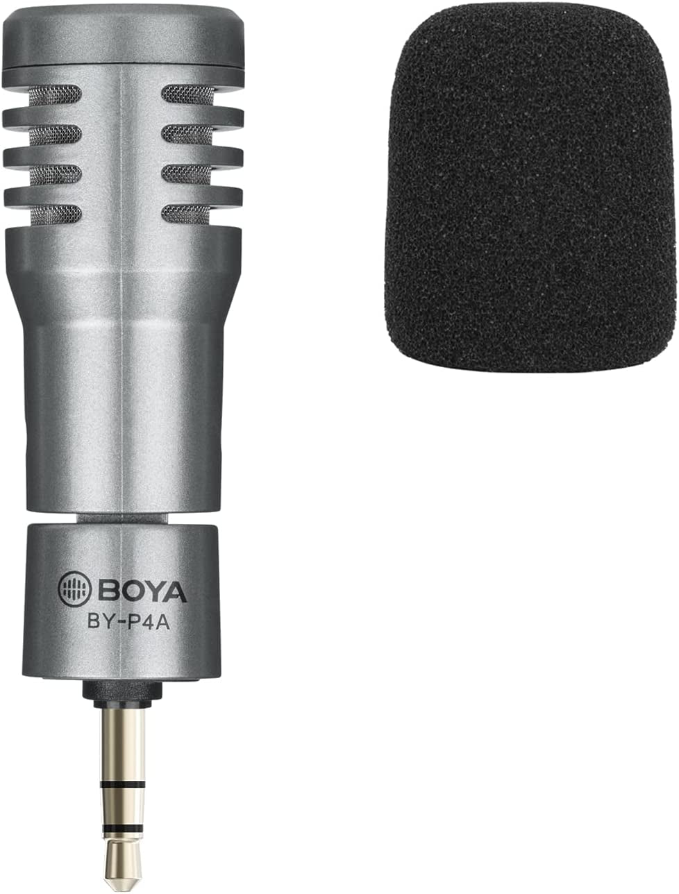 BOYA BY-P4D Iphone Microphone Ios Mini Phone Mic with Lightning Port for Iphone/Ipad/Ipod Foldable External Microphone with Wind Foam for Youtube,Vlogging,Live Stream,Video Record  BOYA P4A  