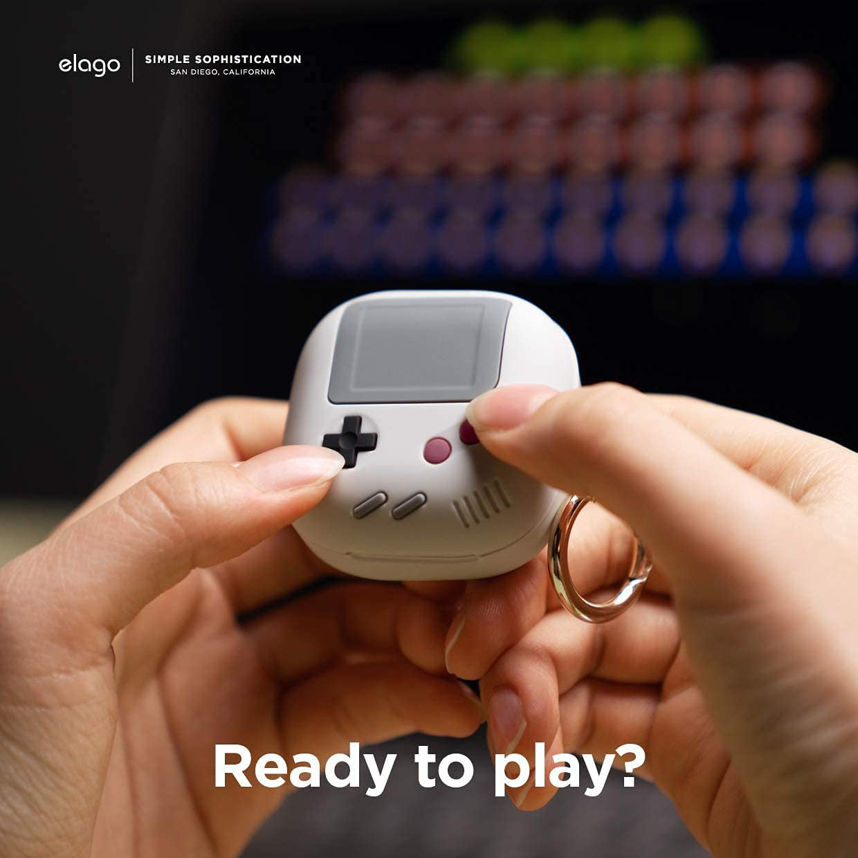 Elago GB5 Case Compatible with Samsung Galaxy Buds 2 Pro Case (2022) / Galaxy Buds 2 Case (2021) / Galaxy Buds Pro Case (2021) / Galaxy Buds Live Case (2020) [US Patent Registered] [Light Grey]  elago   