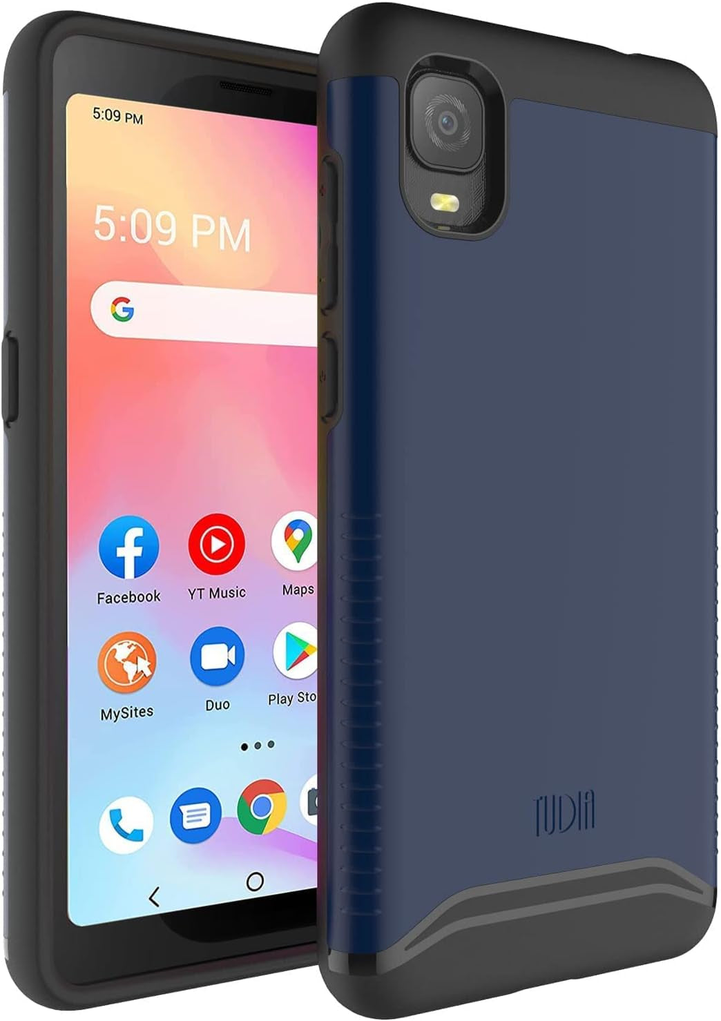 TUDIA Dualshield Designed for Alcatel TCL A3 A509DL Phone Case/Tcl A30 Case, [Merge] Shockproof Military Grade Drop Protection Dual Layer Protective Case - Matte Black  TUDIA Indigo Blue  