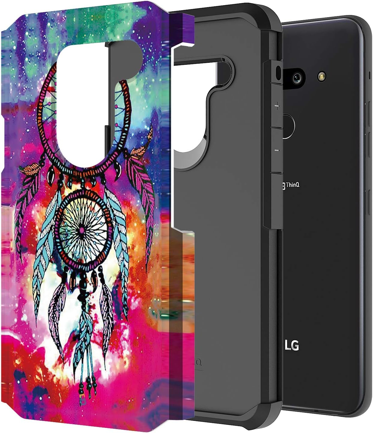 Rosebono Compatible with LG G8 Thinq Case, Slim Hybrid Dual Layer Shockproof Hard Cover Graphic Cover Armor Case for LG G8 Thinq (Dream Catcher)  Rosebono Fashion   