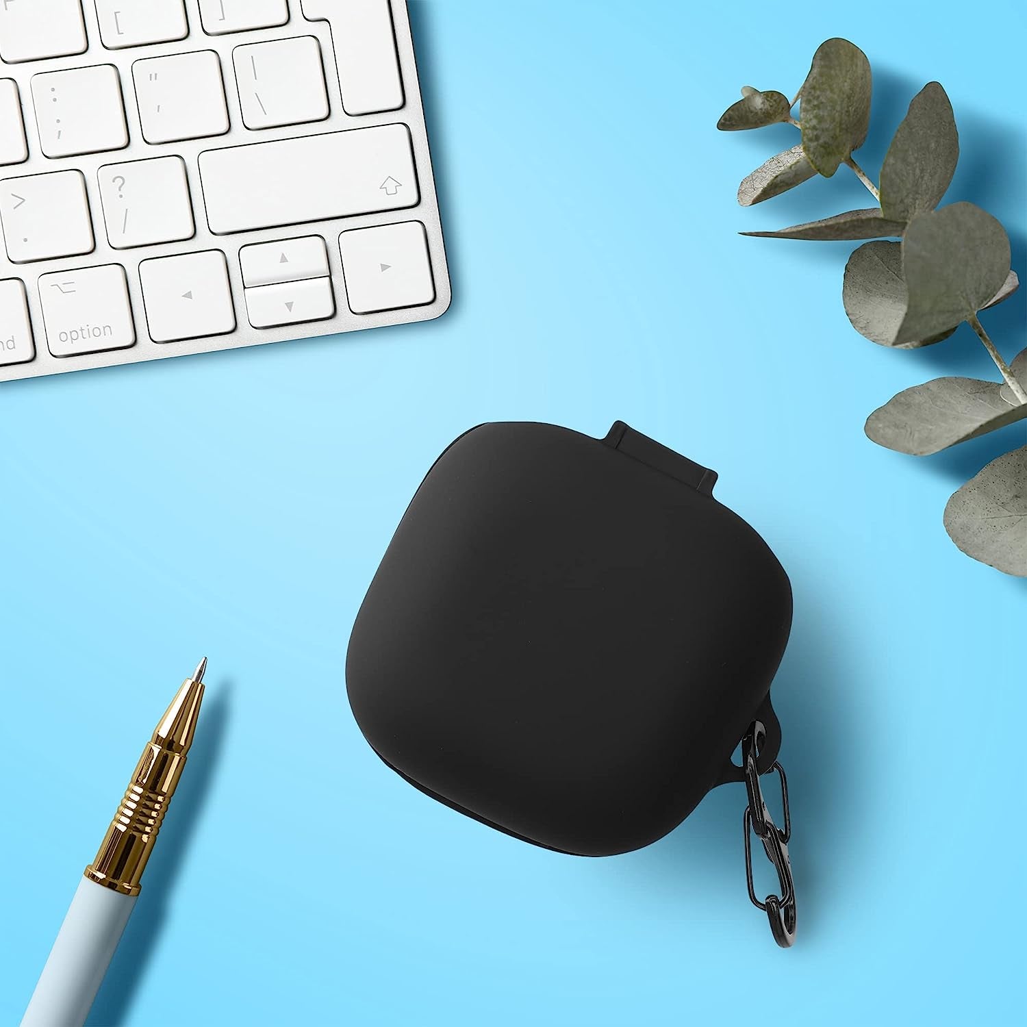 Kwmobile Case Compatible with Beats Fit Pro Case - Silicone Cover Holder for Earbuds - Black  KW-Commerce   