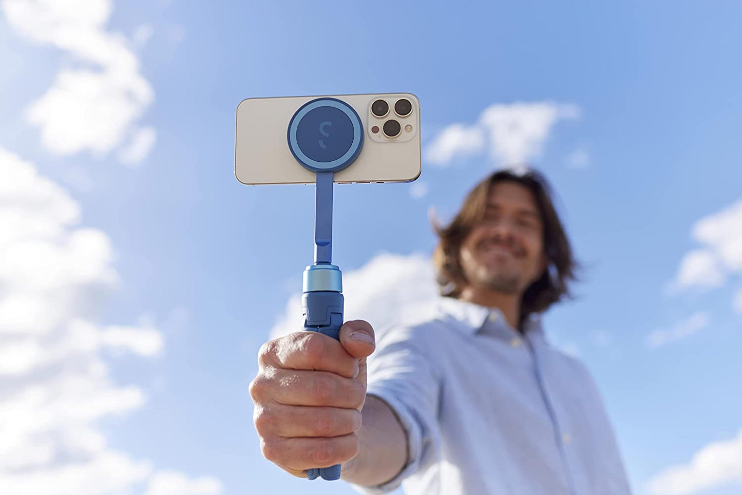 Shiftcam Snappod - Video Selfie Stick and Tripod - Magnetic Mount Snaps on to Any Phone - Tiltable Design | Midnight  ShiftCam   