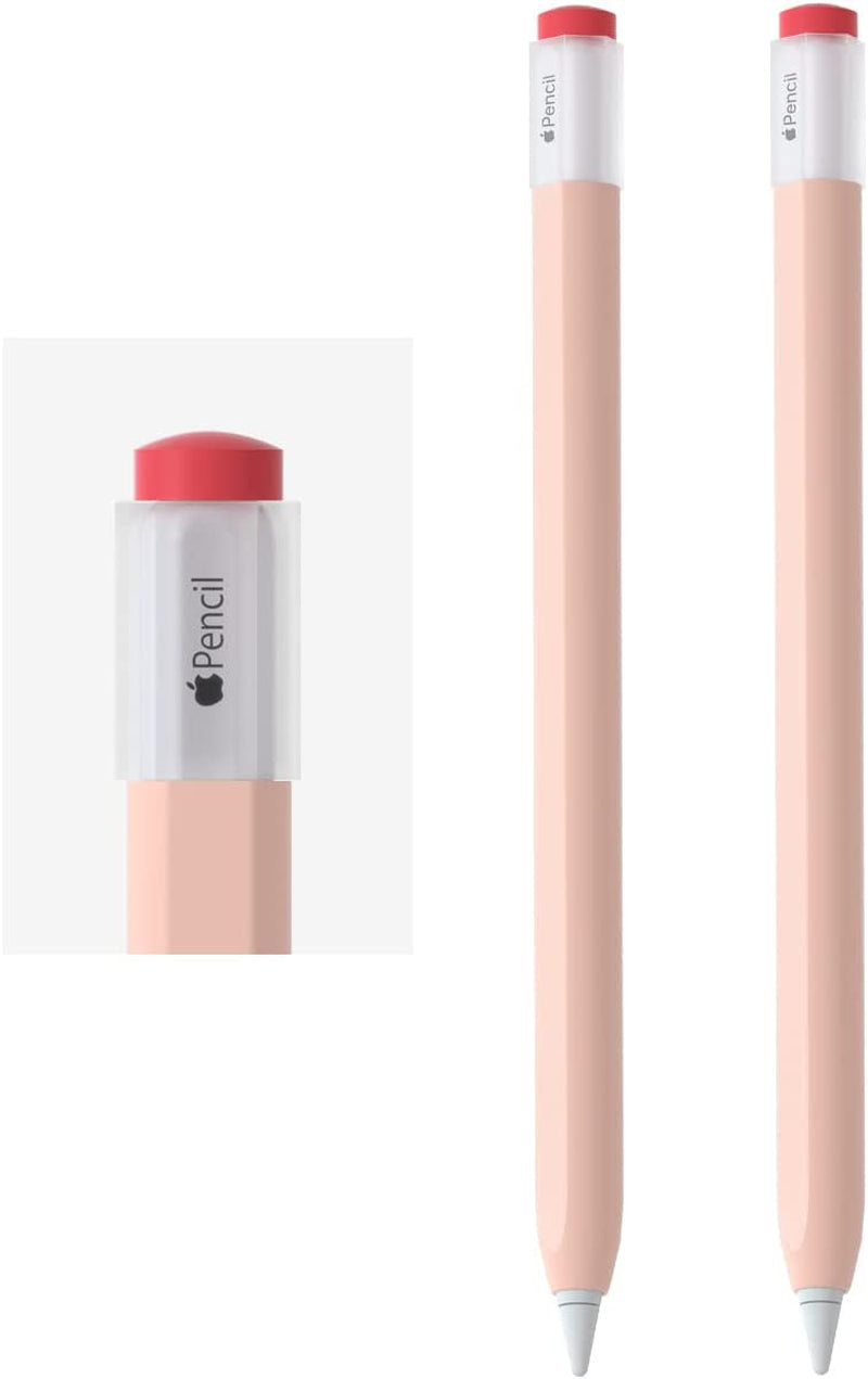 2 Pack Silicone Pencil Case Compatible with Apple Pencil 2Nd Generation Only,Case Cover Sleeve Accessories Protective Skin Holder(Must Read Installation Instructions) [Yellow,Black]  AFOOYO Blush x 2  