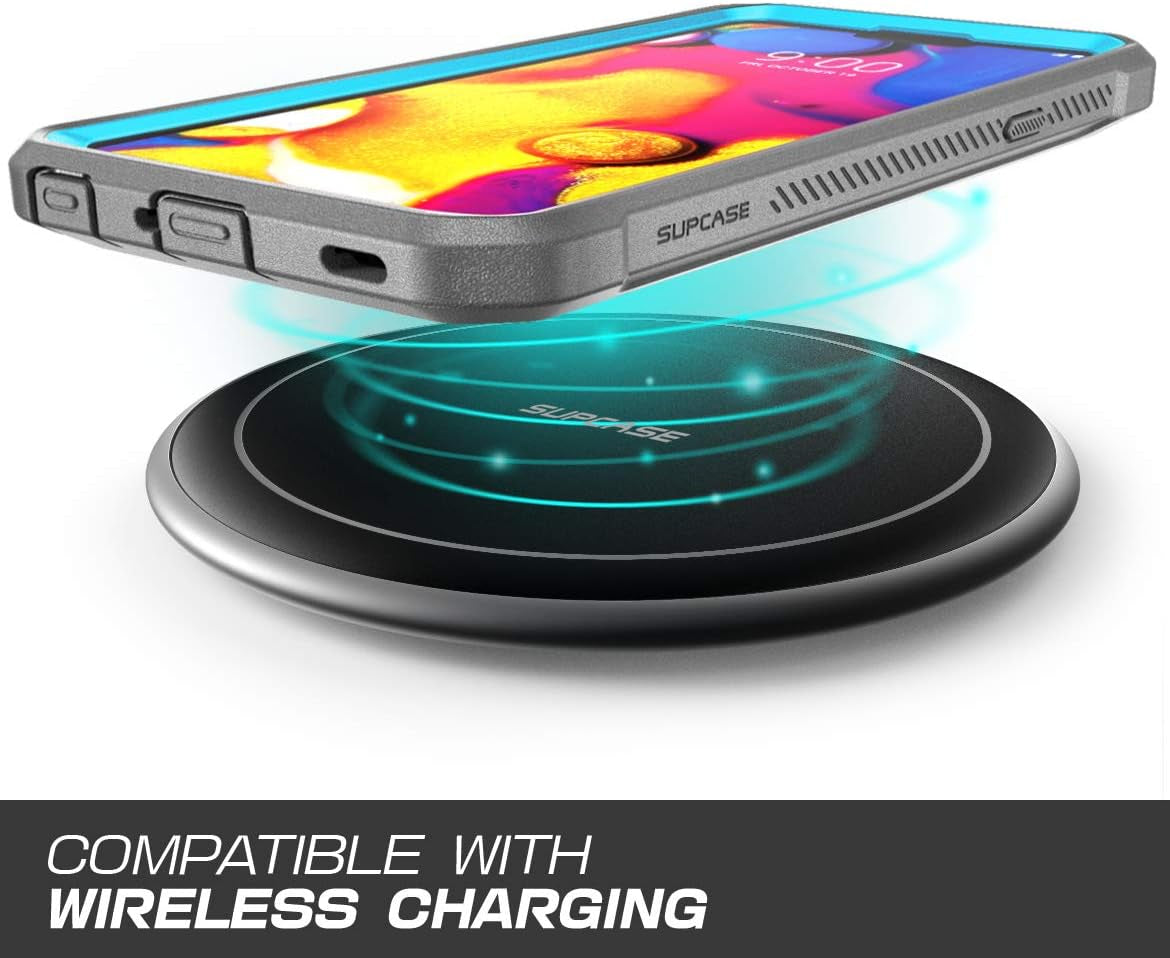 LG V40 Thinq Unicorn Beetle Pro Rugged Holster Case with Screen Protector-Blue  SUPCASE   