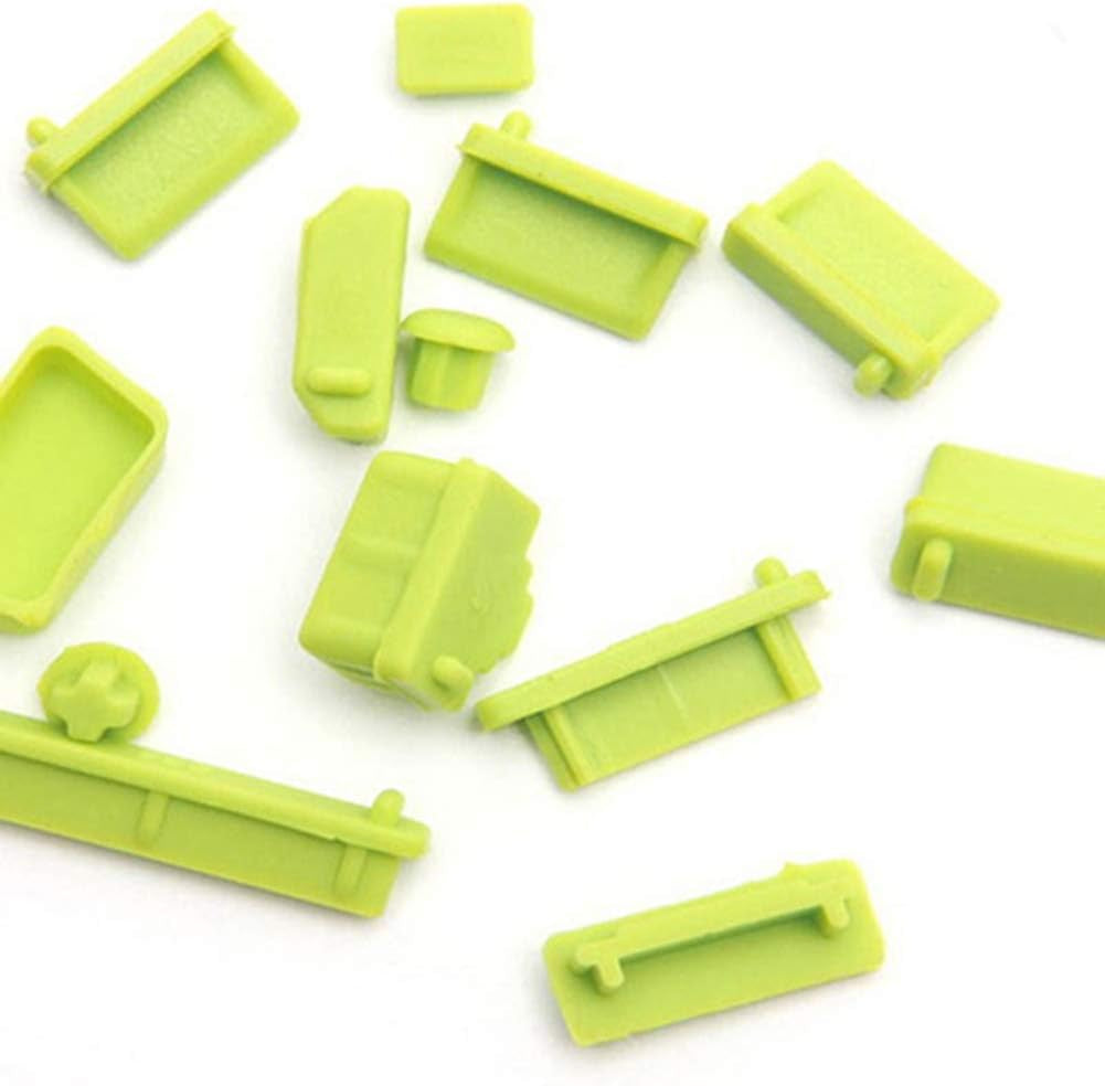 13Pcs Universal Silicone USB 2.0/3.0 Port Plug Cover Cap Female Jack Interface anti Dust Protector Compatible with Tablet PC Notebook Laptop Green  Bluelanss   