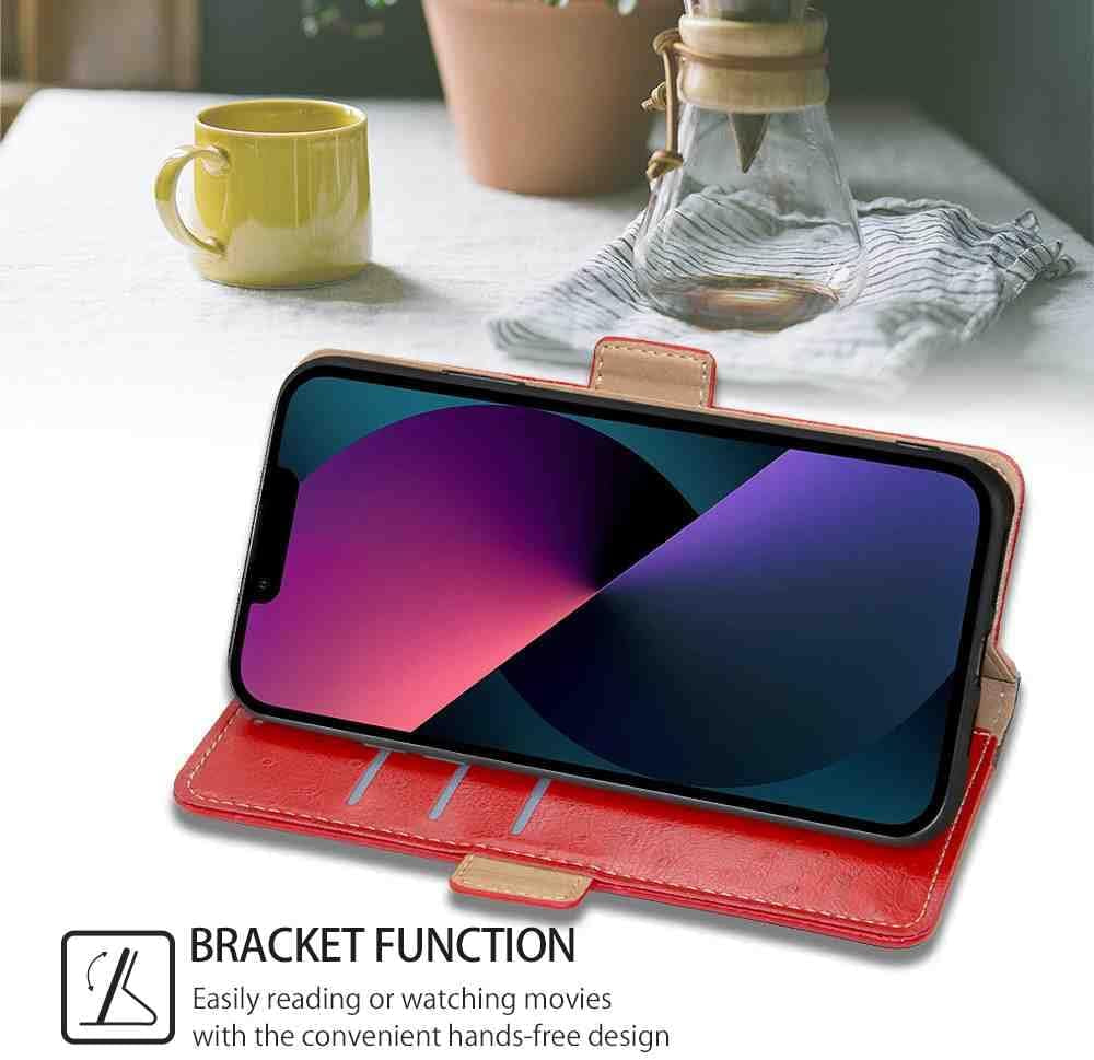Cyr-Guard Phone Cover Wallet Folio Case for LG V30, Premium PU Leather Slim Fit Cover for LG V30, Good Touch, Red  Cyr-Guard   