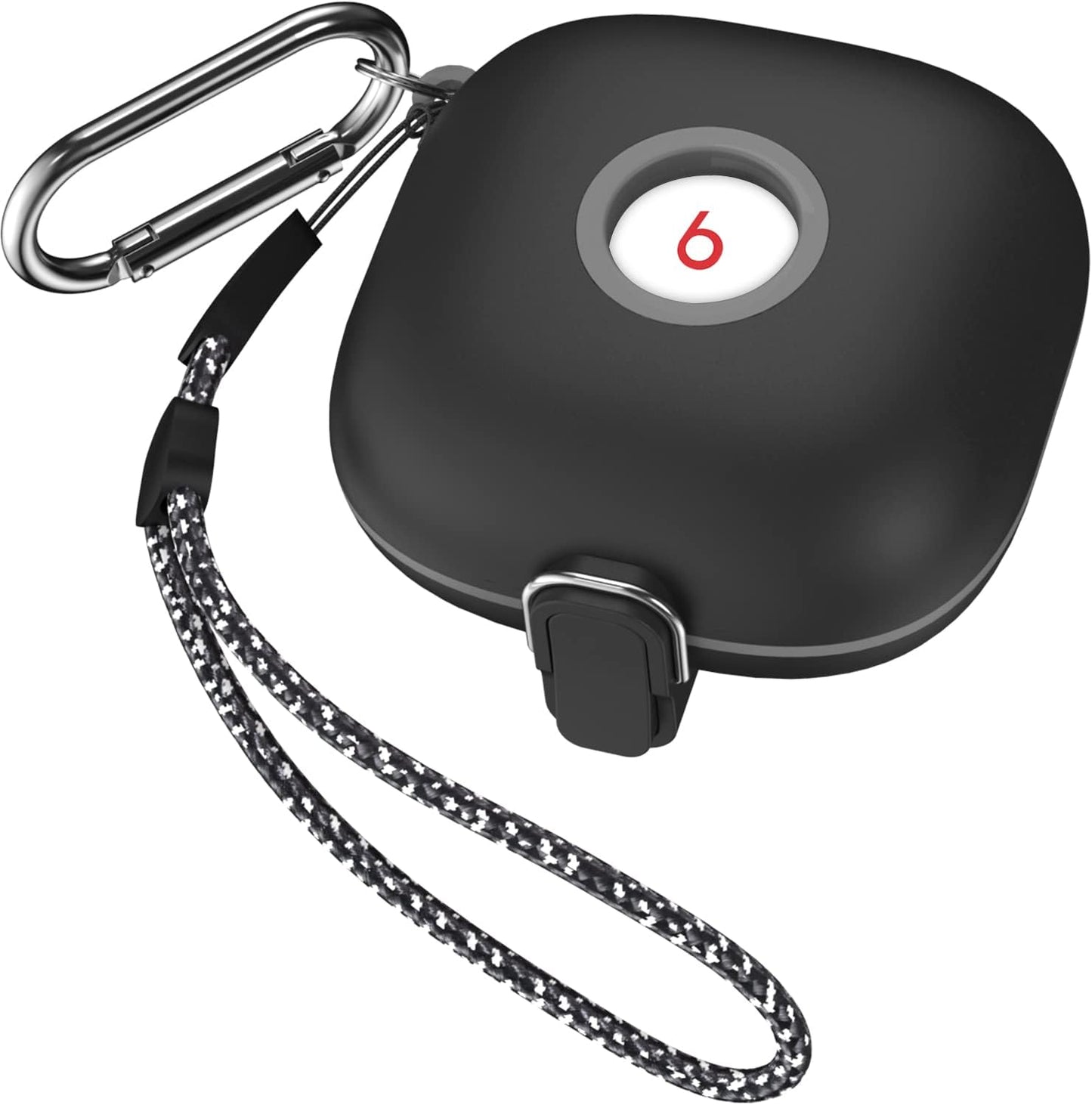 QIUDAOY for Beats Fit Pro Case with Secure Lock, Hard Shell Protective Case Cover for Beats Fit Pro Earbuds with Keychain/Lanyard Accessories, Silicone+Pc Full Skin Protector for Beats Fit Pro (Blue)  QIUDAOY Black  