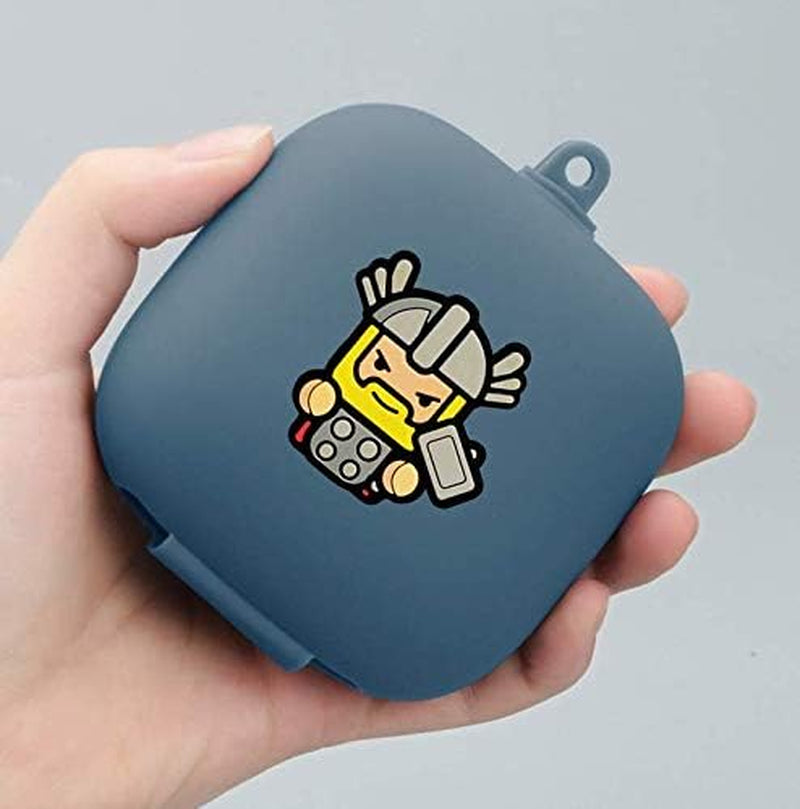 Silicone Protective Case Full Cover for Beats Powerbeats Pro Wireless Earphones Case Earbuds Case Wireless Headset (Yellow)  Brave troops Gray  