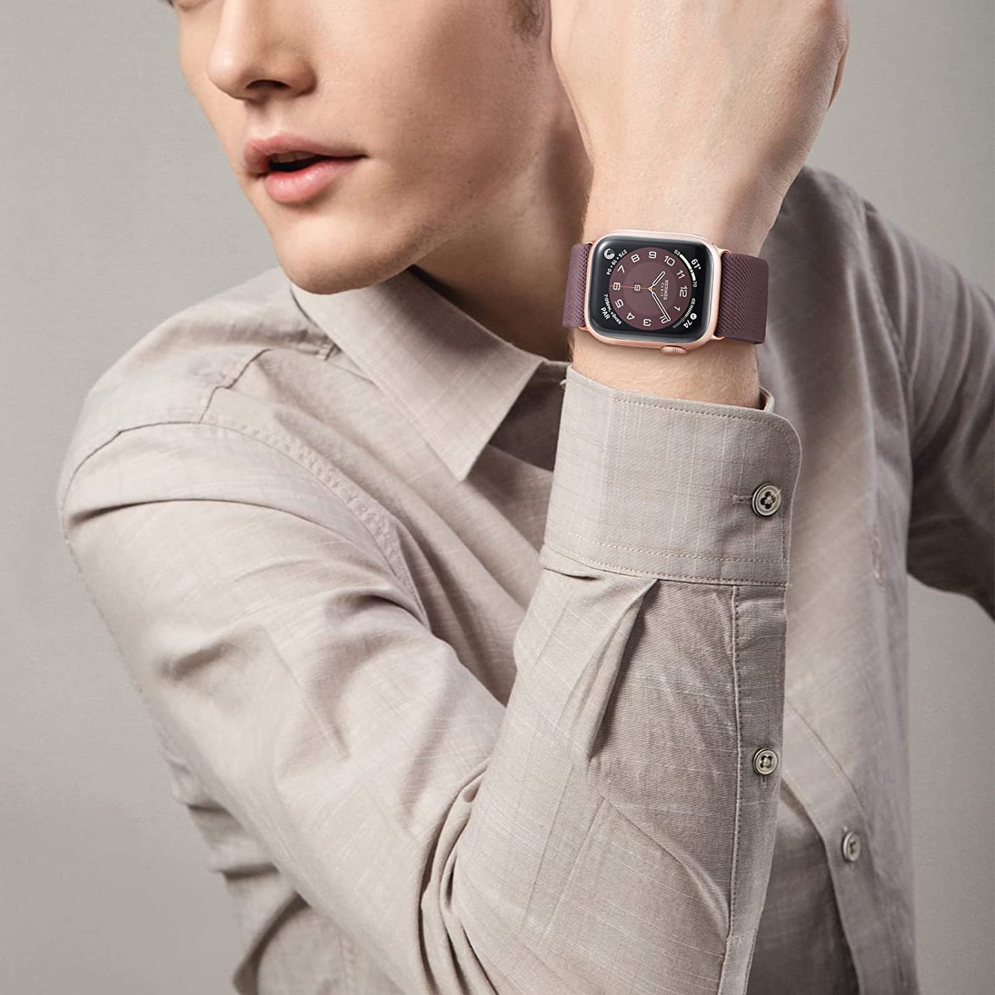 OYODSS 6 Pack Stretchy Solo Loop Band Compatible with Apple Watch Bands 38Mm 40Mm 41Mm 42Mm 44Mm 45Mm 49Mm, Nylon Sport Strap with Metal Connectors for Iwatch Ultra Series 8/7/6/5/4/3/2/1 SE Women Men  OYODSS   