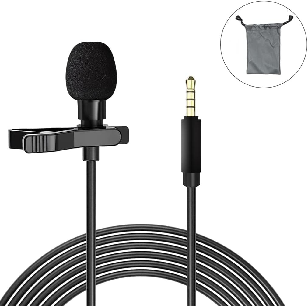 UDEE Microphone Lavalier Microphone 3.5Mm Phone Microphone, Mini Portable for Live, Interview, Meeting and Other Scenarios  UDEE   