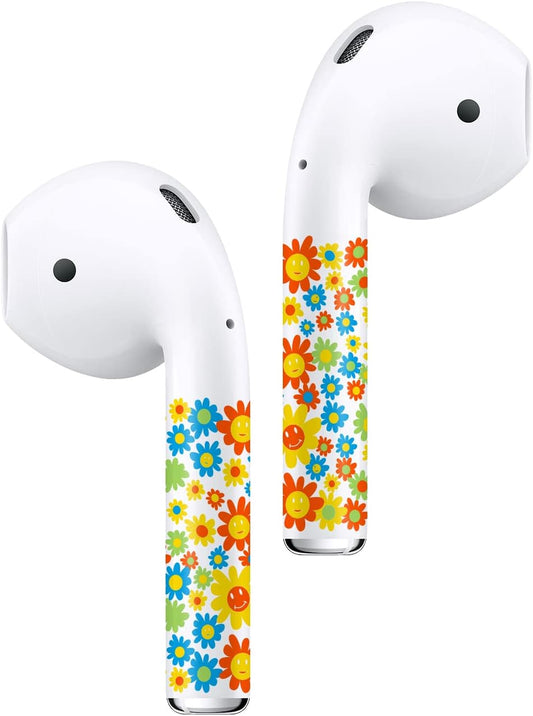 ROCKMAX Skin for Airpods 2Nd Generation, Personalized Teens Decal for Apple Airpods Gen 2 Earbuds Stem Decoration, Cute Stickers with Cleaning Kit and Professional Installation Tool-Smiley Face  RockMax   