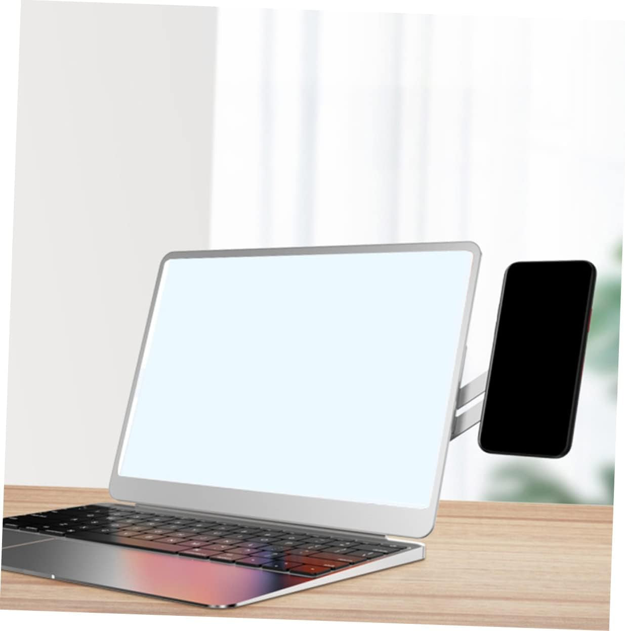 UKCOCO Mobile Phone Holder Stand for Laptop Collapsible Laptop Stand Laptop Mobile Stand Phone Holder for Laptop Computer Phone Stand Magnetic Phone Bracket Magnetic Cell Phone Mount Fold  UKCOCO   