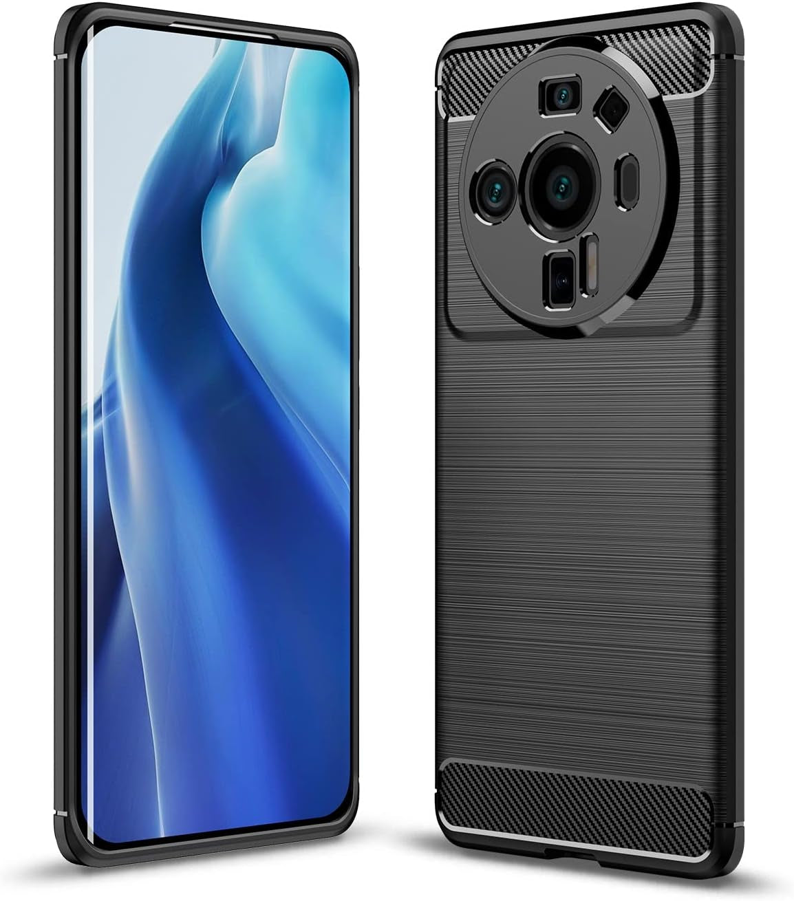 Cruzerlite Case Compatible with Xiaomi Mi 12 Ultra Case Carbon Fiber Texture Design Cover Anti-Scratch Shock Absorption Case Made for Xiaomi Mi 12 Ultra Case (2022) (Leather Black)  Swiss Case Limited Black  