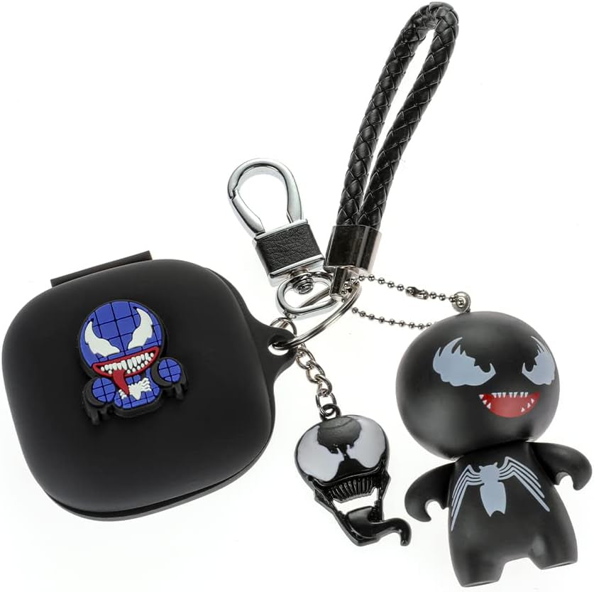 Fit Designed for Beats Fit Pro 2021 New Earbuds, Suublg Beats Fit Pro Cartoon Silicone Headphones Charging Case Cover with Cute Doll Keychain Full Body Anti-Lost Lanyard Protection  Suublg VM  