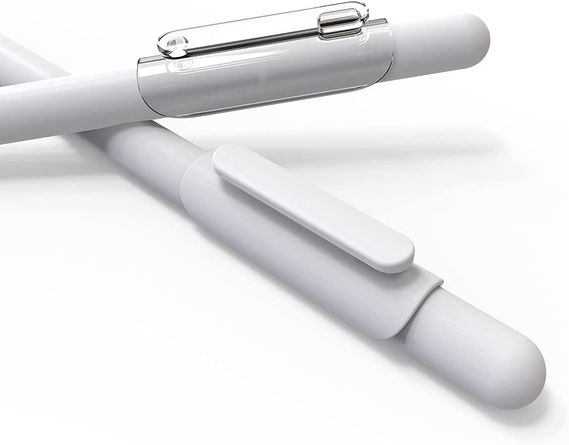 Araree A-Clip Compatible with Apple Pencil 1St Generation/ 2Nd Generation Hard Material Clip for Apple Pencil, Pencil Pocket Clip for Women Men Girl with 2Pcs - Clear White  KDLAB INC   