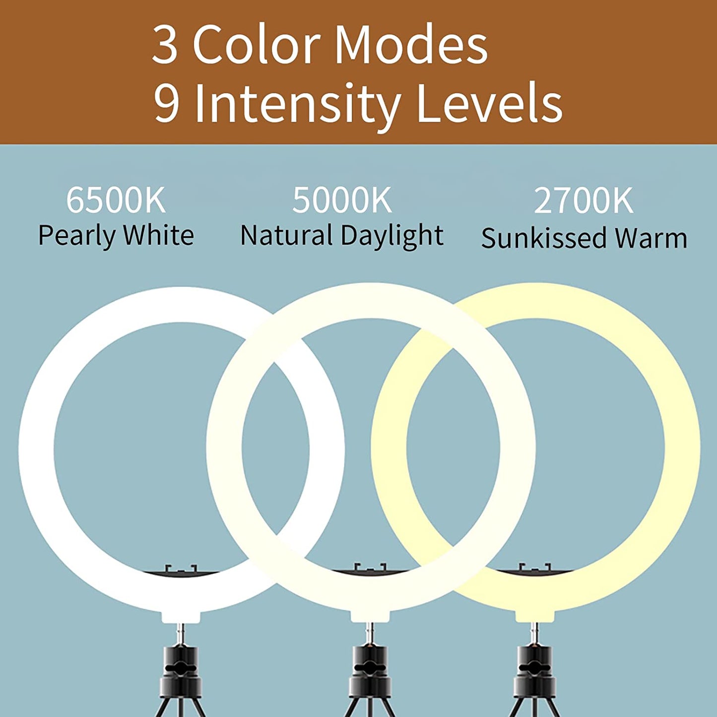 Imuviy Selfie Ring Light Set with Tripod Stand and Adjustable Cell Phone Holder for Live Stream or Diammable Desk Makeup Ring Light Kit Mini Led Camera Ringlight for Youtube Videos Photography  imuviy   