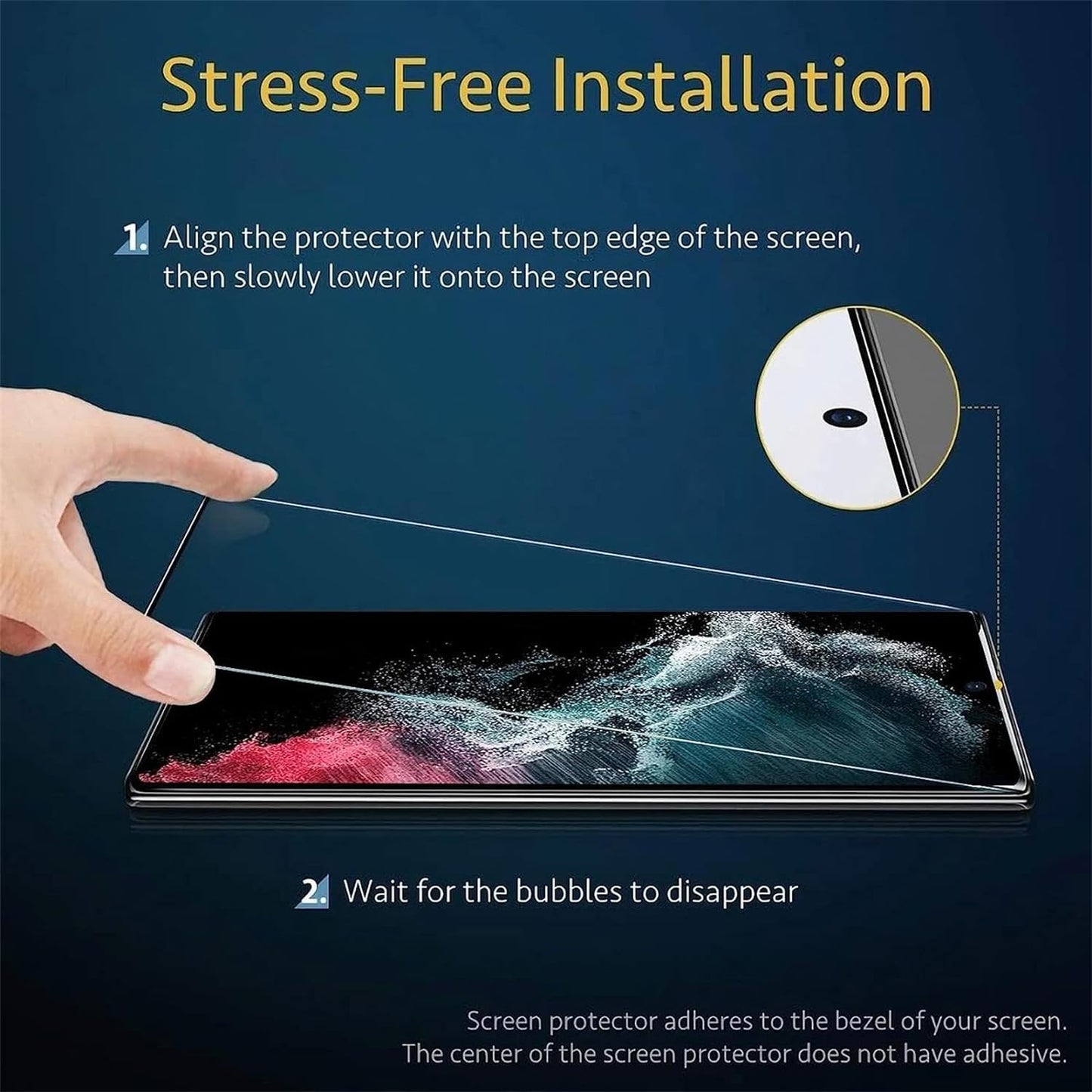 [2+2 Pack] Galaxy S22 Ultra Screen Protector, 9H Tempered Glass,3D Curved, HD Clear Scratch Resistant for Samsung Galaxy S22 Ultra Glass Screen Protector  letosan   